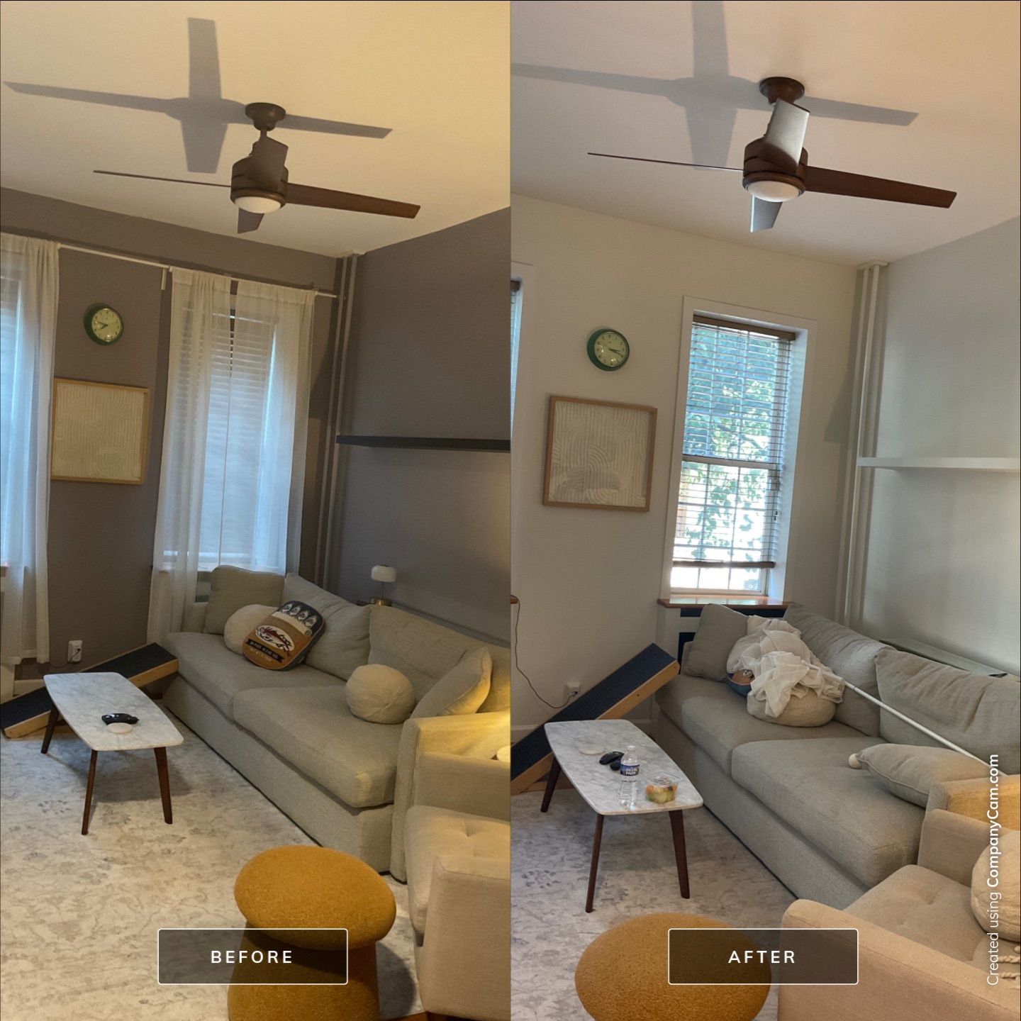 Living Room Transformation in South Philadelphia by Groovy Hues