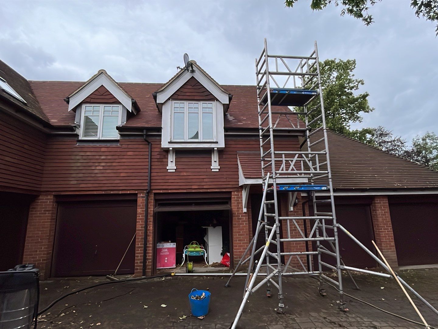 Roof Clean - Biocide Treatment using Honda 15lpm Low Pressure Washing Machine by Ges Exterior Cleaning ltd