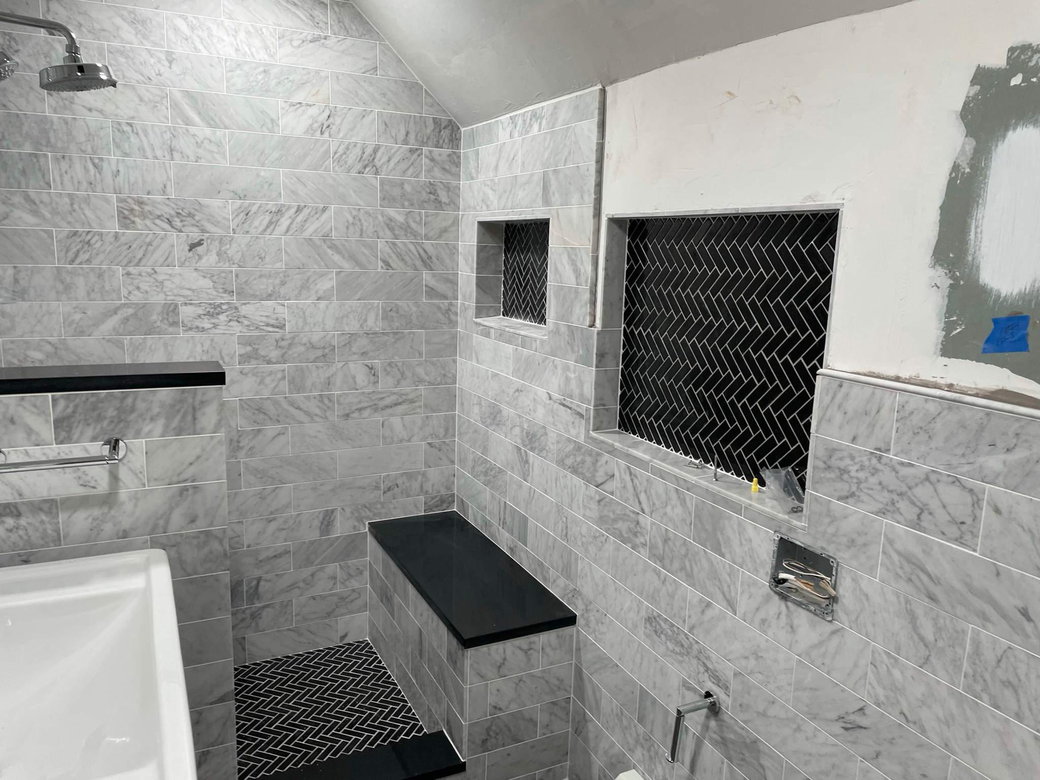 Bathroom Remodel using Tile by Home Concepts Construction
