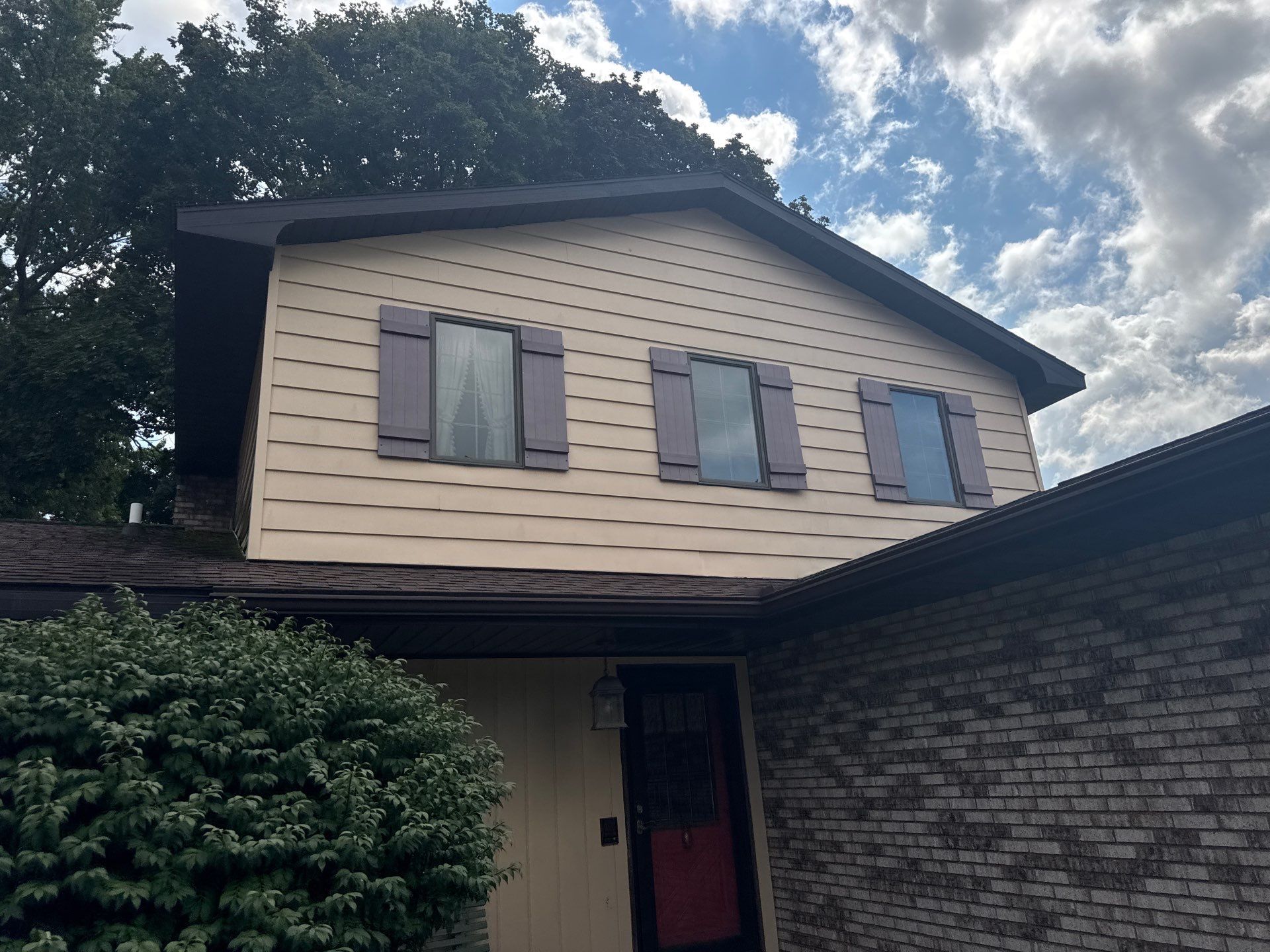 Exterior Shutter and Entry Door Painting in Norton Shores by Gordon Painting