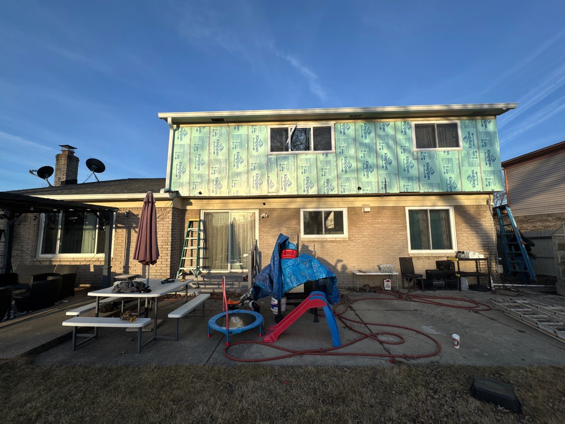 Siding Replacement using Alside Midnight Blue by 180 Contractors
