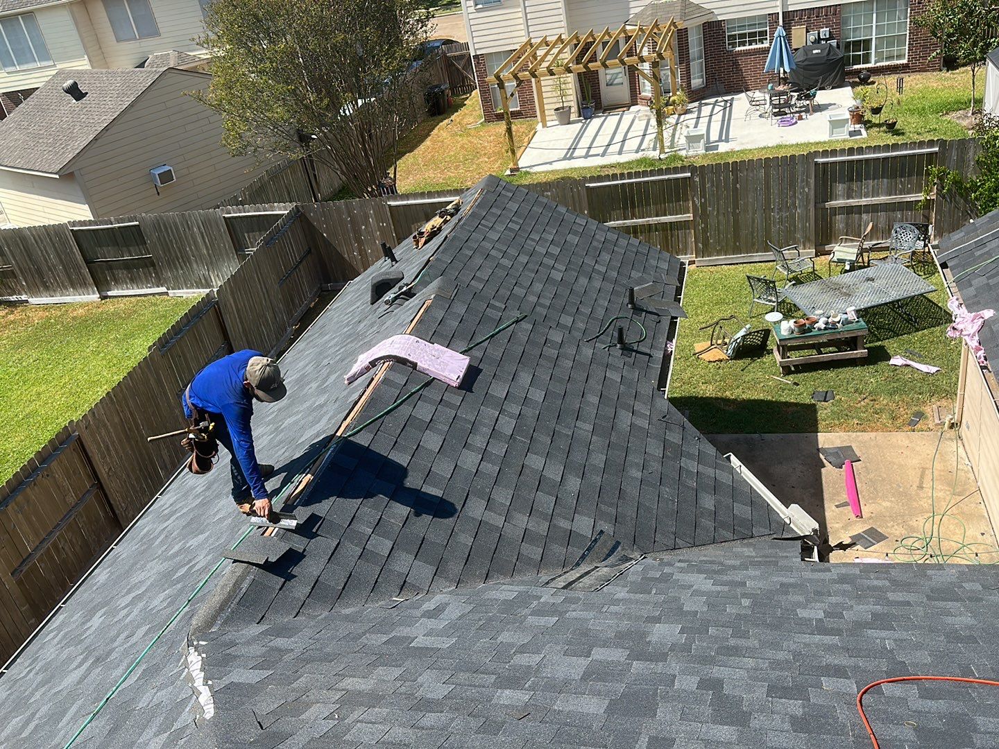 Residential Roofing Installation using Owen's Corning Duration (Lifetime) Shingles by Roof Repair Company