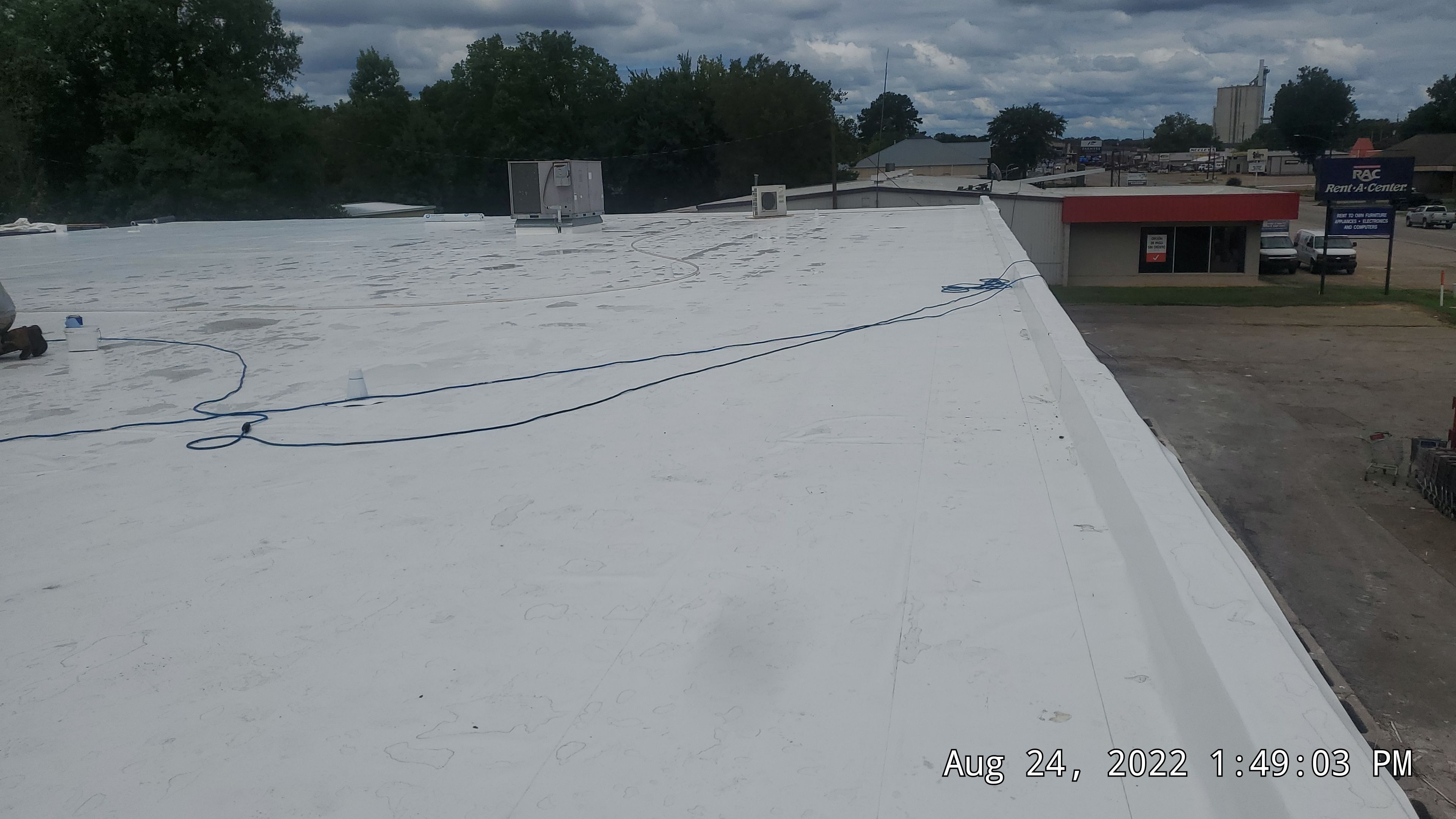 Commercial Roofing Installation using 50 mil PVC by Hostetler Roofing