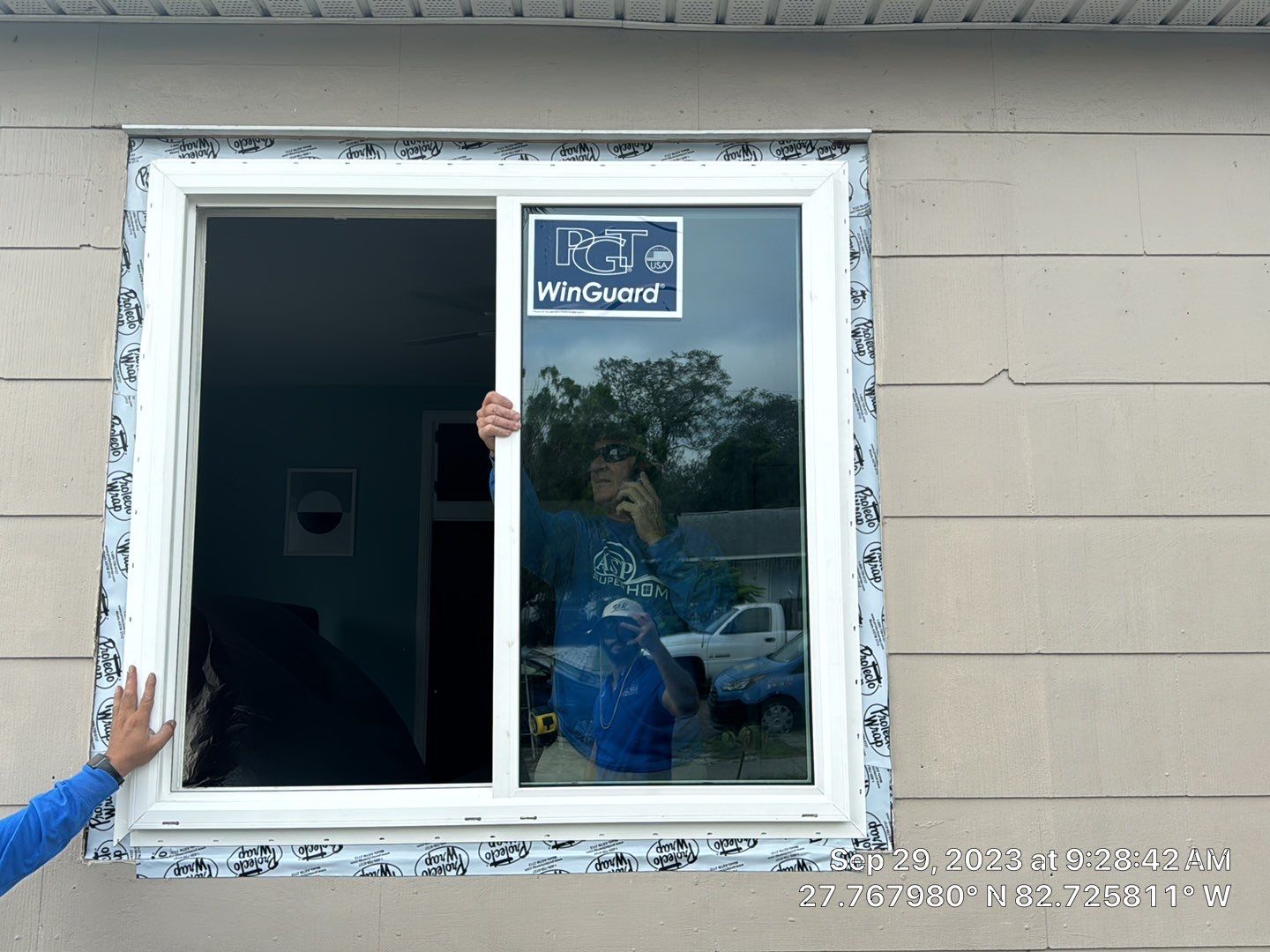 Wood Frame House / Fin Window Install using Vinyl PGT Fin Frame Windows by ASP SuperHome