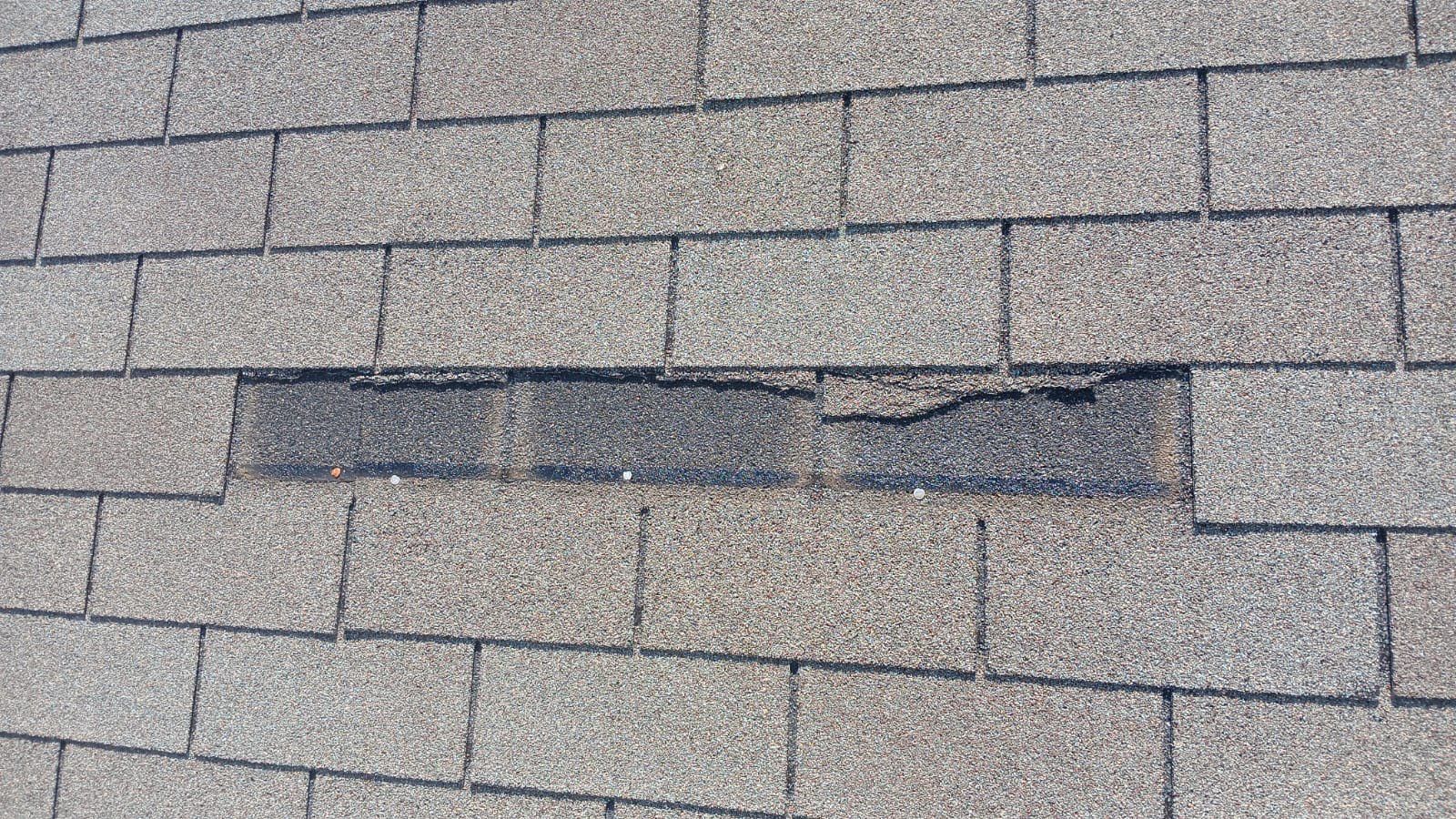 Hail Damage using Owen's Corning Duration (Lifetime) Shingles by Roof Repair Company