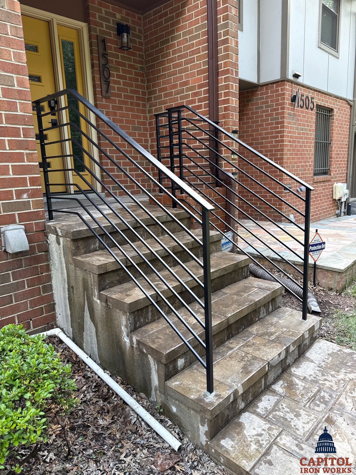 Modern Horizontal Picket Steel Railing – Residential Interior – Washington, DC by Capitol Iron Works