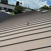 24ga 1.5" Mechanical Seam Buckskin  by Total Roofing System The Metal Roof Experts