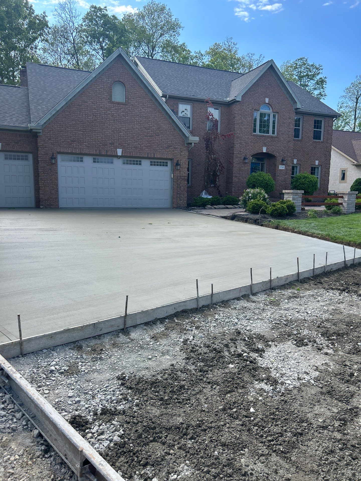 Full Concrete Driveway Replacement for Westerville Residence by Concrete One Construction