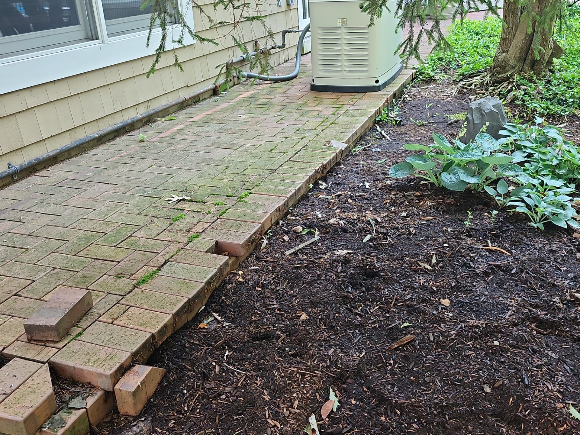 Highland Park brick cleaning by Northern Power Washing LLC.