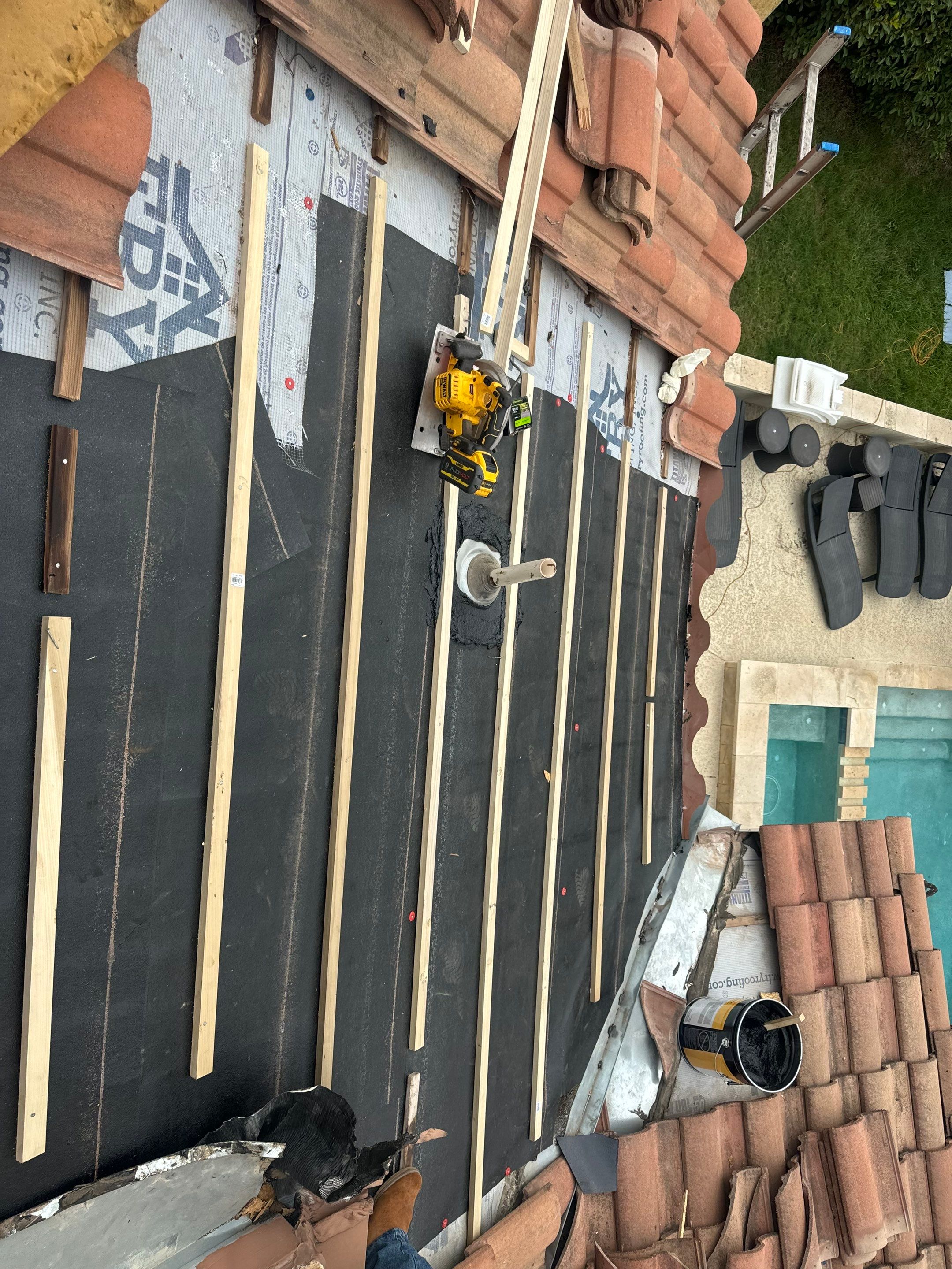 Tile Roof Repair  using Concrete S Tile by Premier Roofing and Contracting