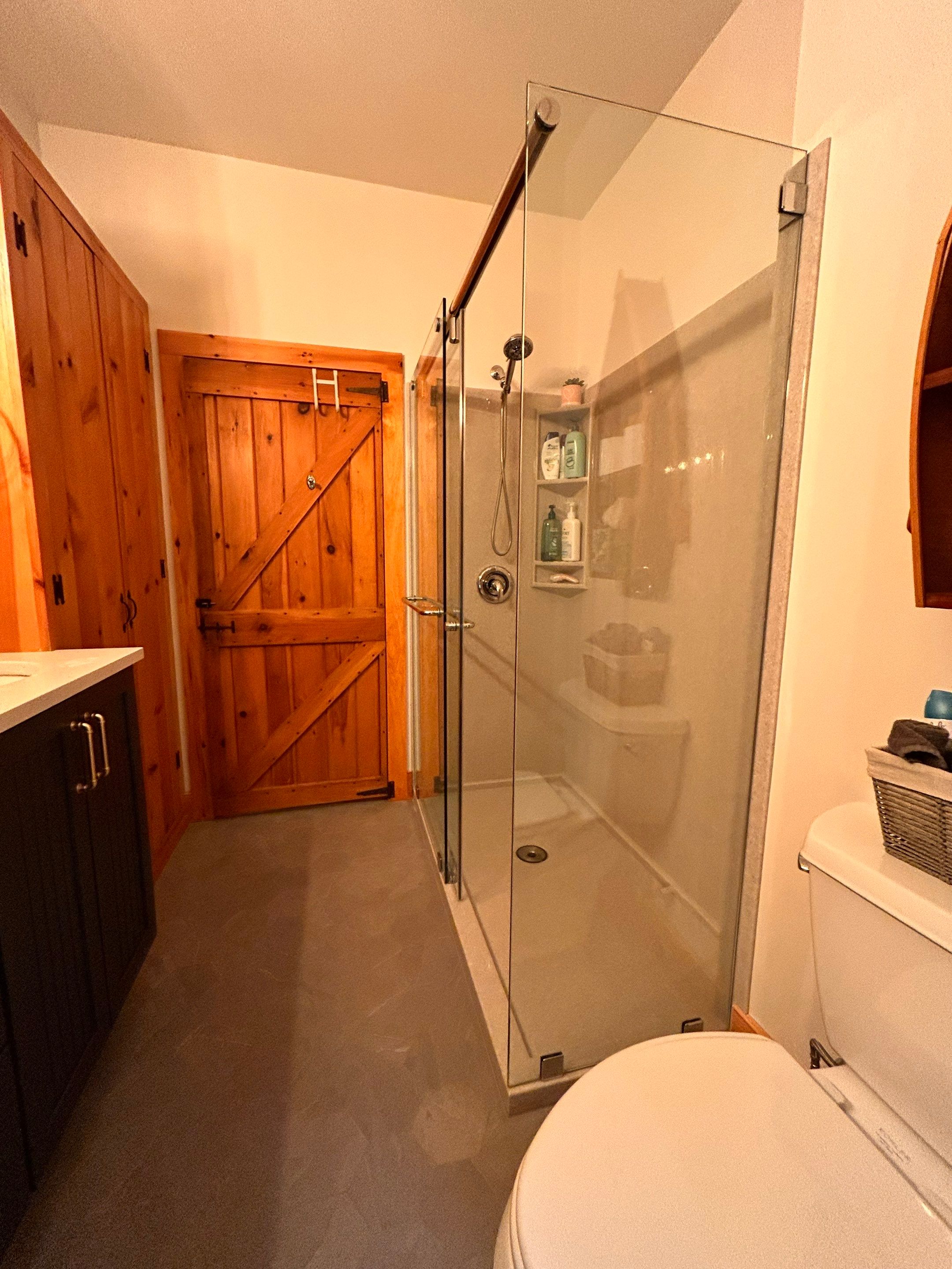 Shower using Tempered Shower Glass by Cheshire Glass Company