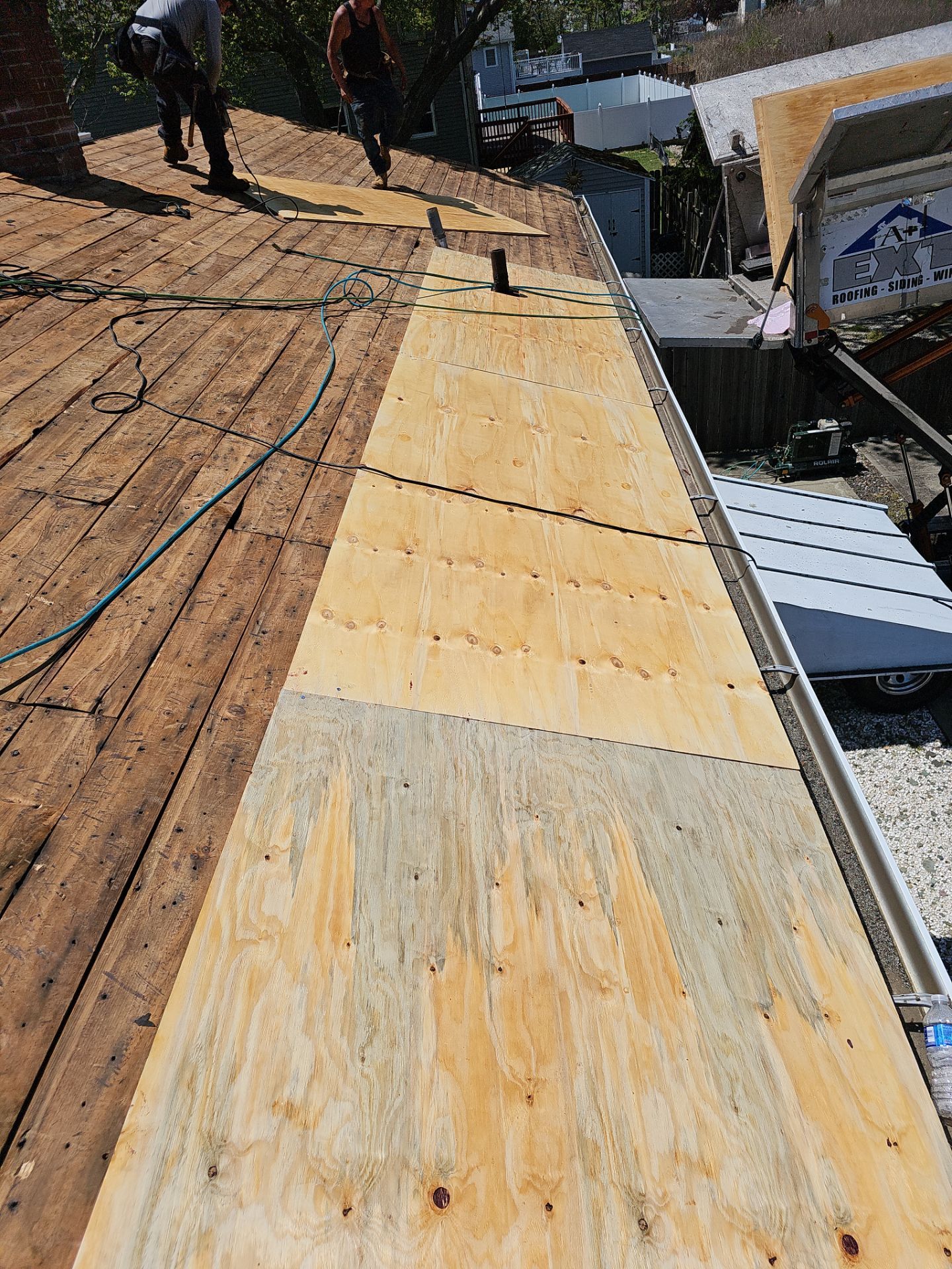 Residential Roofing Installation using Owens Corning Duration Colonial Slate by A Plus Exterior