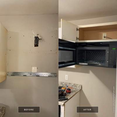 Microwave & Cabinet Installation