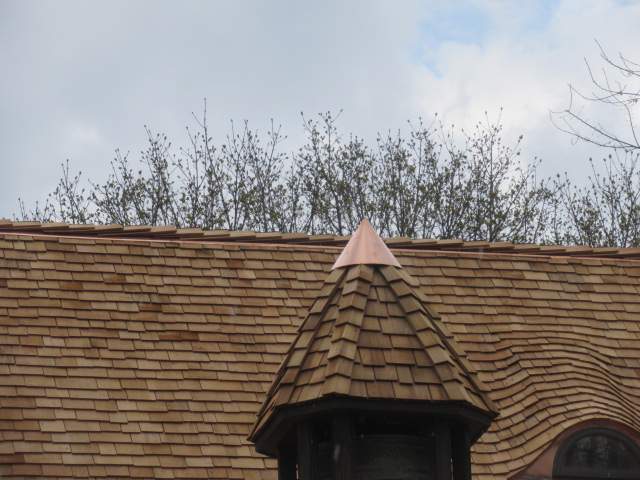 Cedar Roof & Copper Gutter Installation in Lake Forest by Custom Installations