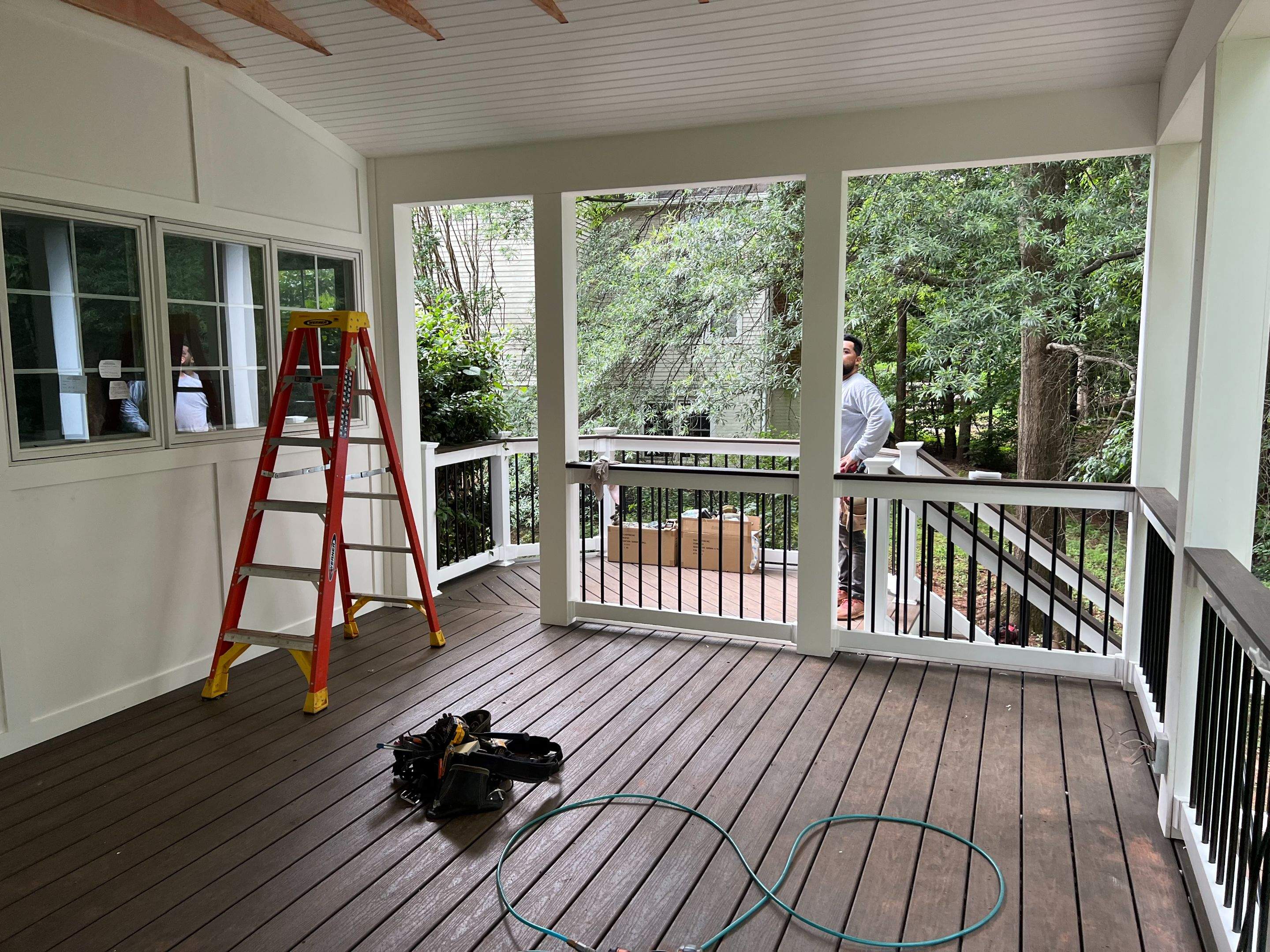 New 3-Season Porch & Composite Deck in Sterling, VA by Sunburst Construction Inc