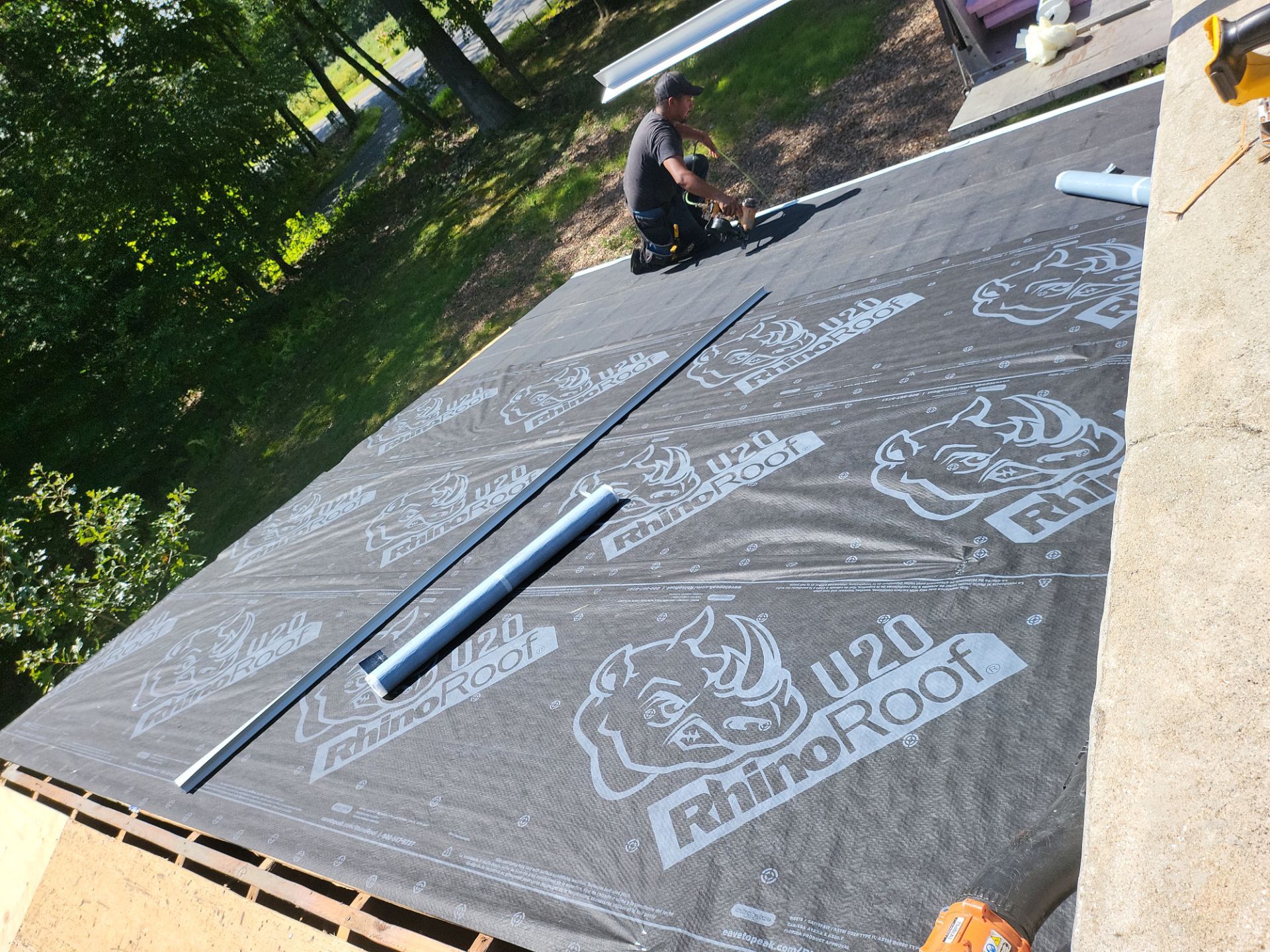 Commercial Roofing Installation using Owens Corning TruDefinition Duration AR - Harbor Blue by A Plus Exterior