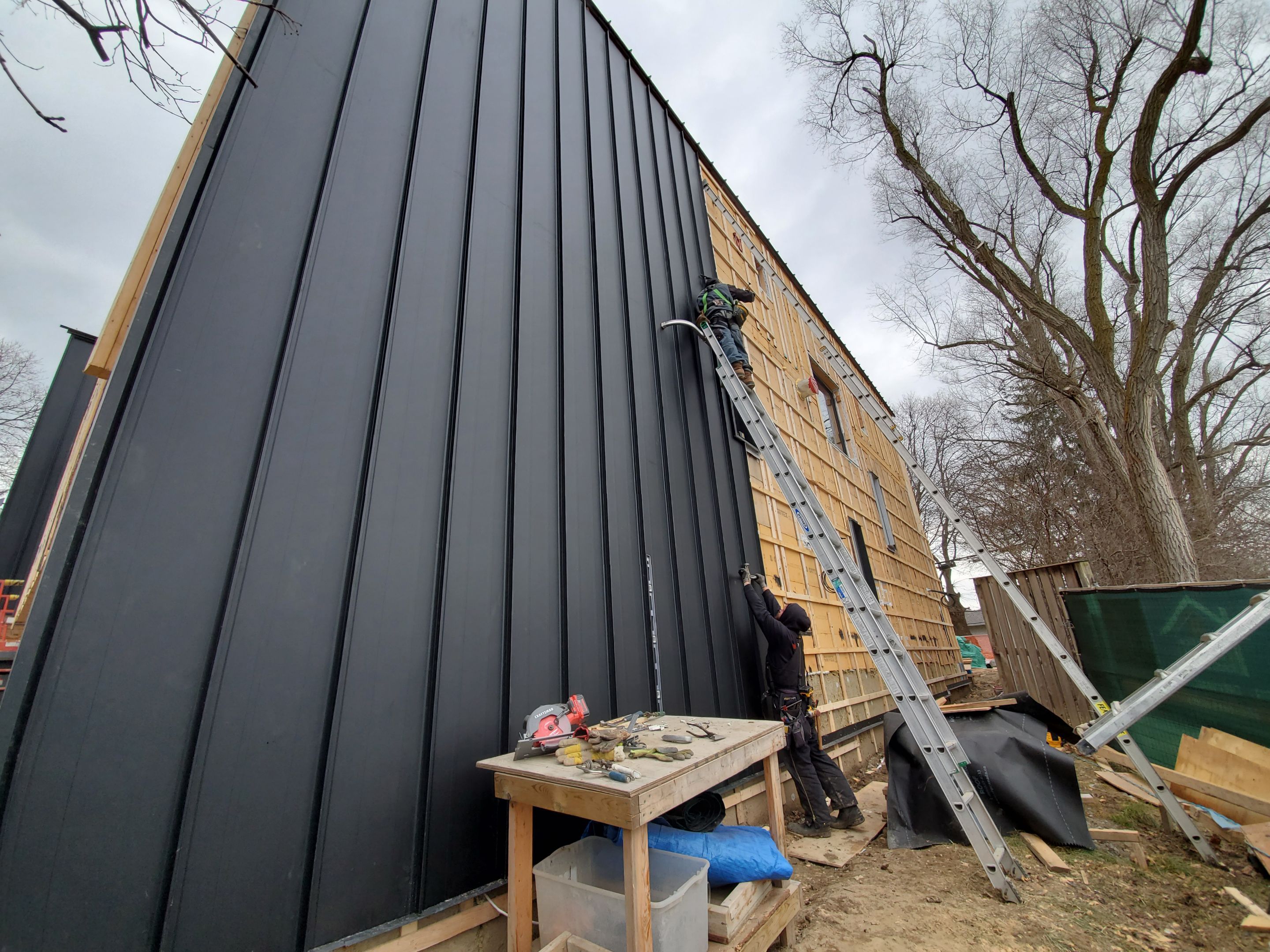 New Home Construction using 16" Standing Seam Panels by Jay Carter Roofing & Sheet Metal