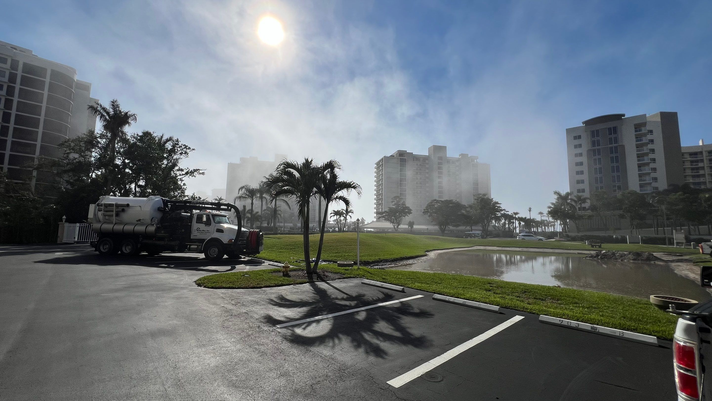 Condo Storm Water System Cleaning and Maintenance From Hurricane Ian by APS Power & Water