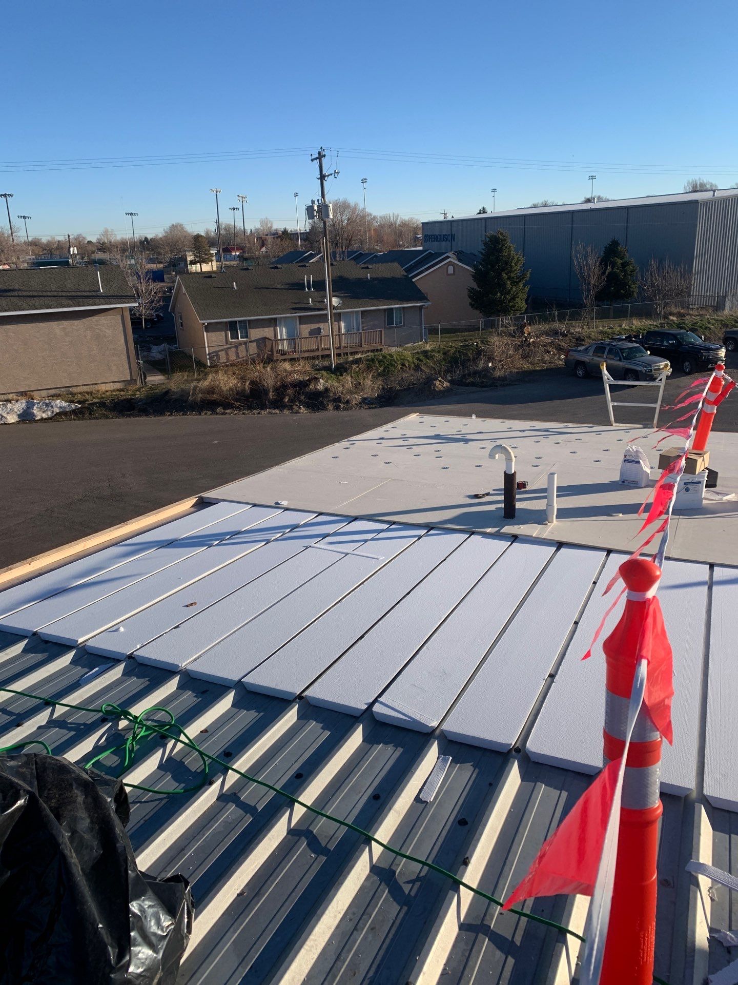 Commercial Roofing Installation using GAF TPO by All County Roofing Inc.
