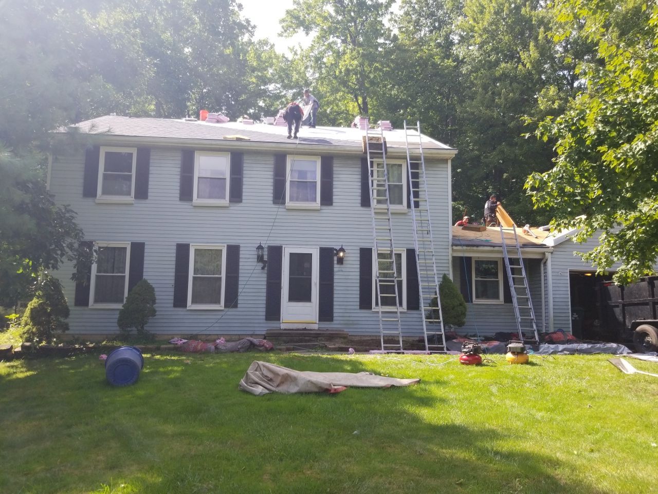 Residential Roofing Installation using owens corning duration, Harbor Blue by Absolute Roofing and Construction