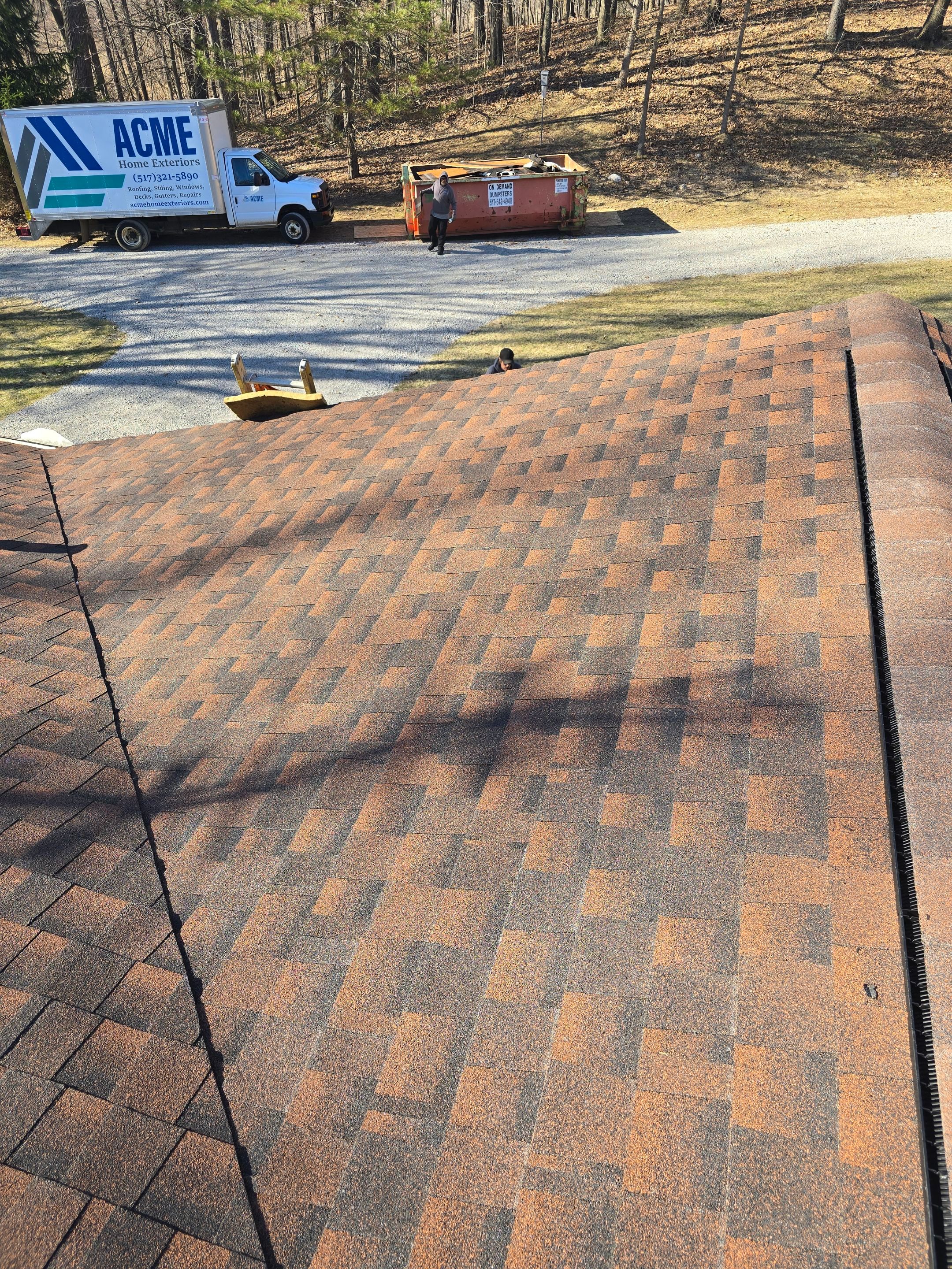 Residential Roofing Installation using GAF HDZ - Hickory by Acme Exteriors