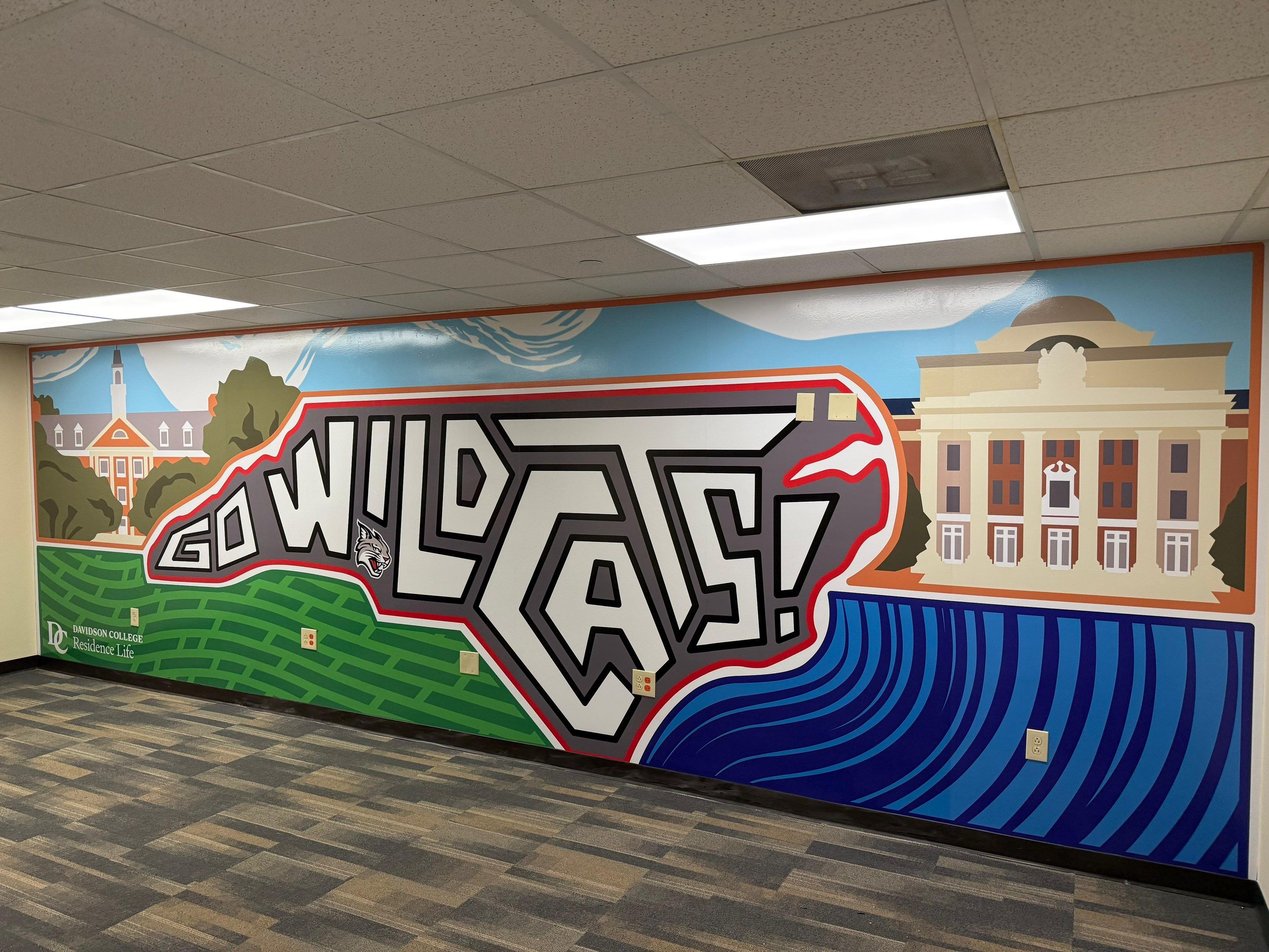 Davidson College - Interior Wall Graphic Installation by QC Signs and Graphics