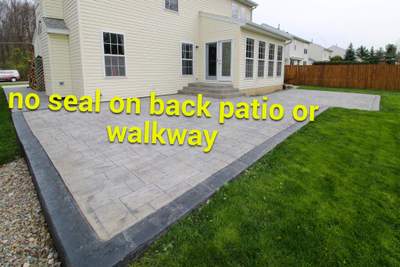 Stamped Concrete, Entry Door, and Concrete
