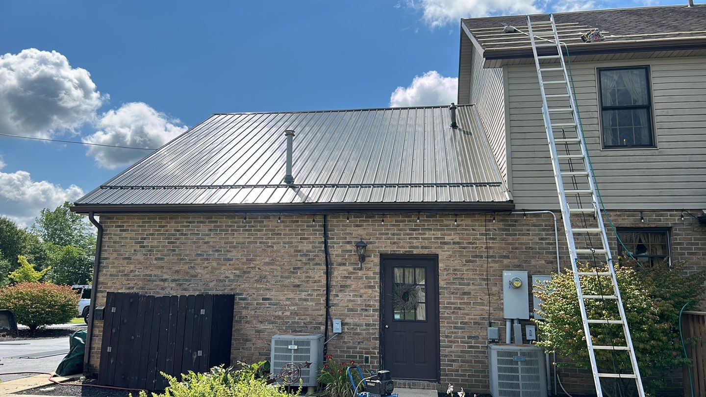 Residential Roofing Installation using Performance Panel Metal - Burnished Slate by RoofX 