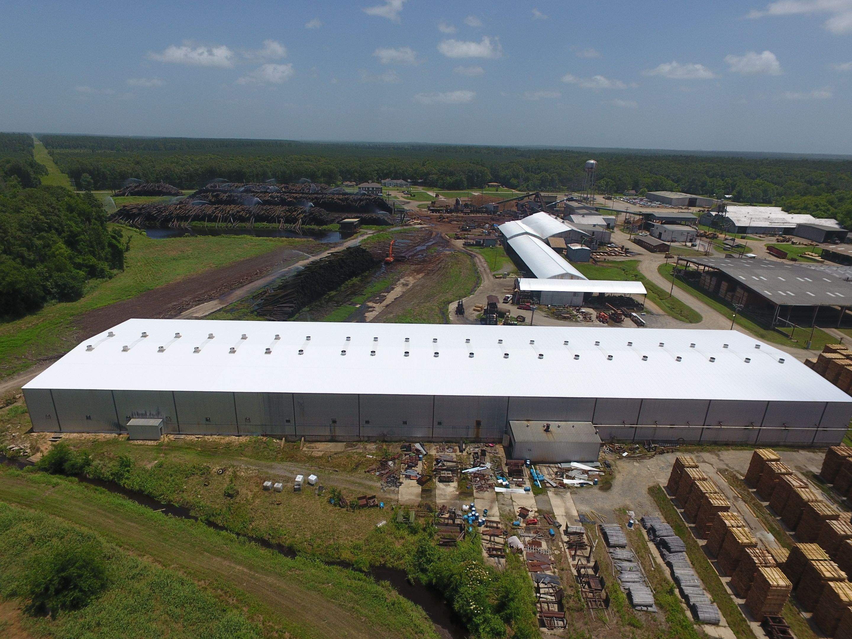 Commercial Roofing Installation using Aluminum Roofing panels by Hostetler Roofing