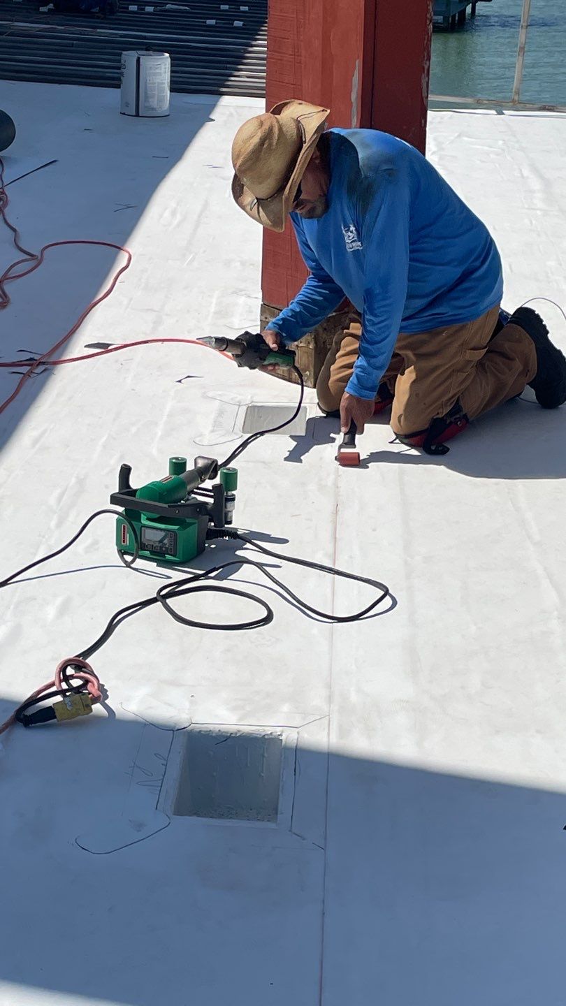 Walk Out Patio Cover by Bayfront Roofing and Construction