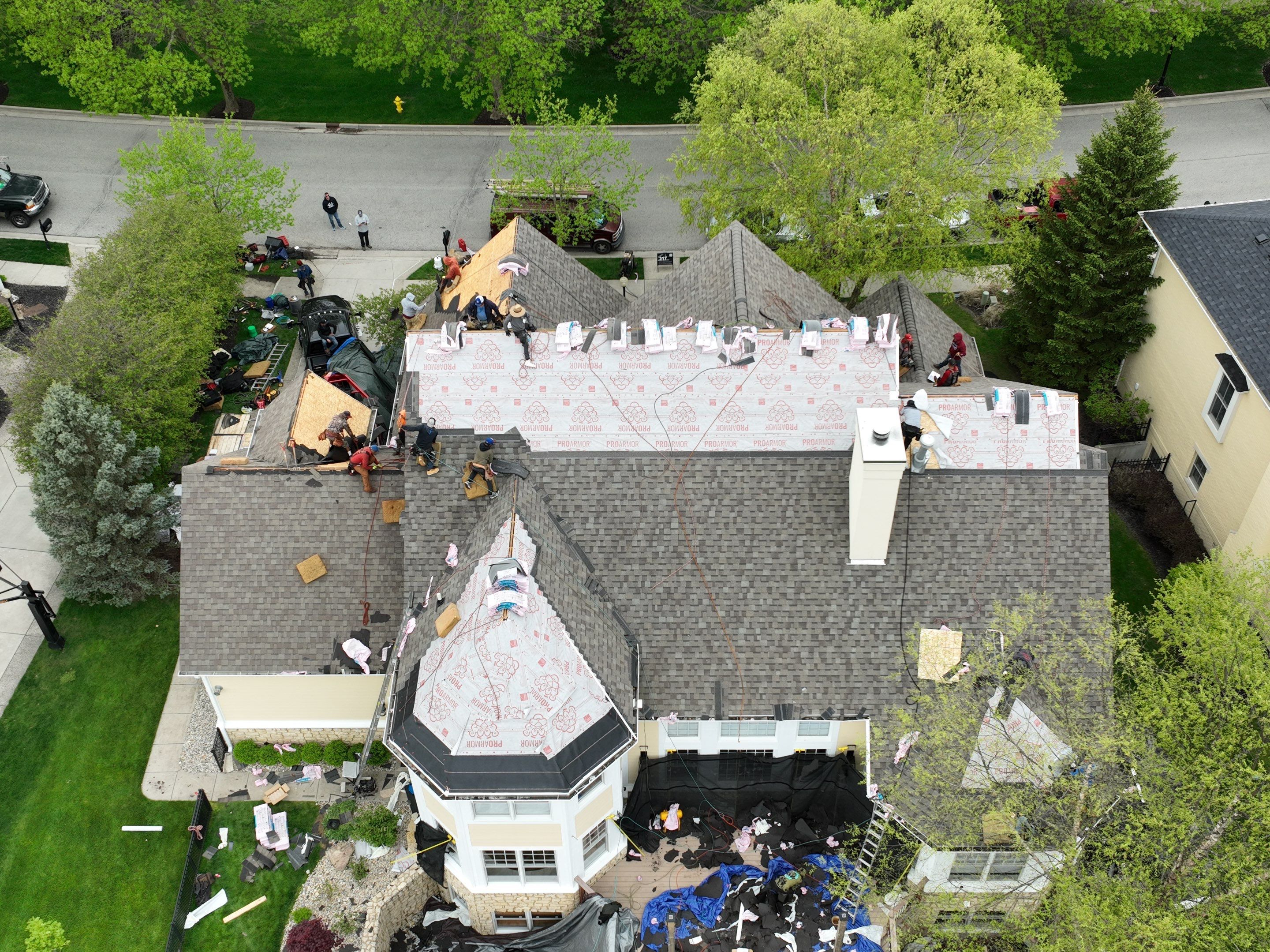 Roof Damage using Owens Corning Duration Storm by 317 Roofing & Restorations