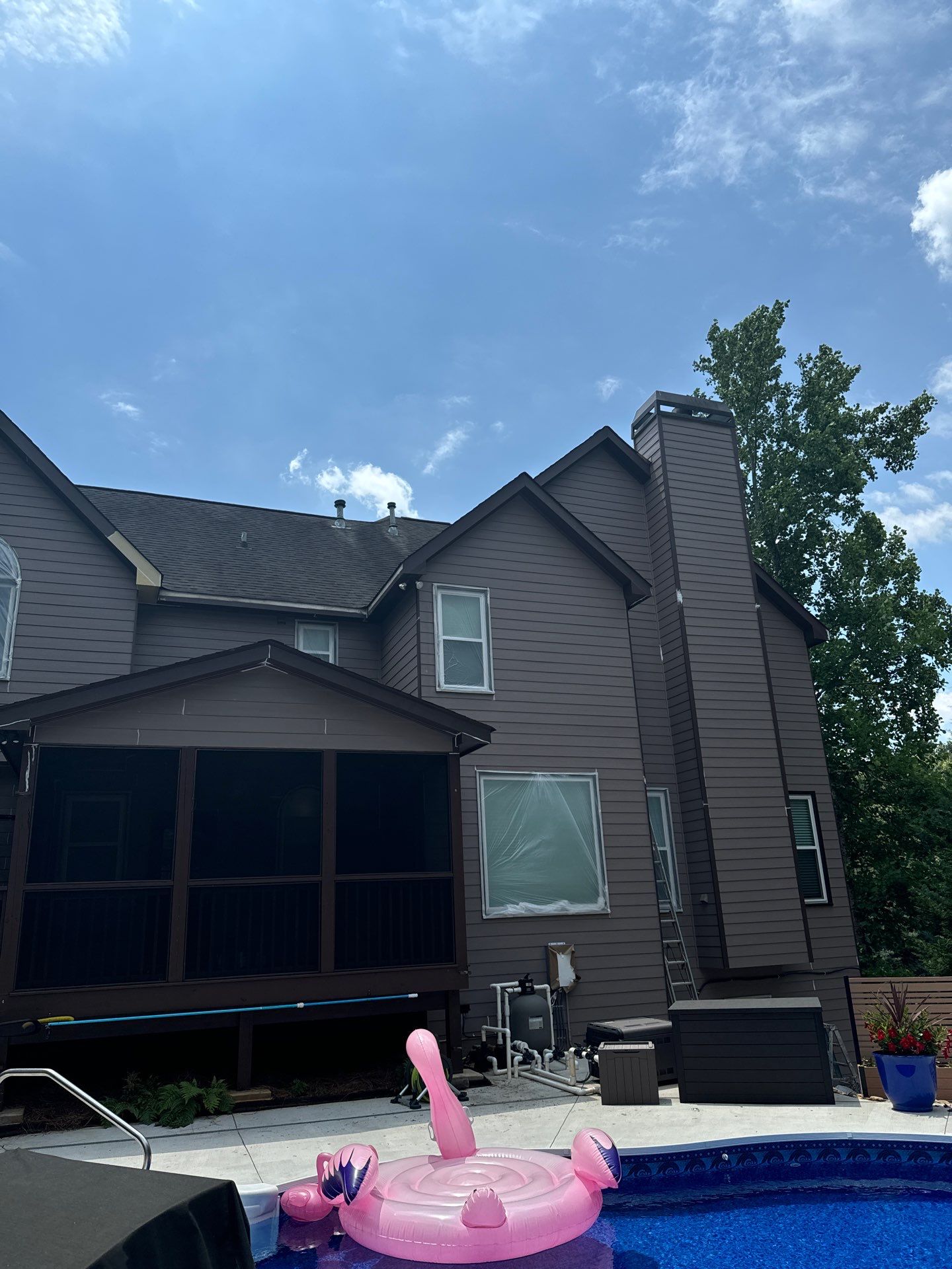Full Exterior Painting and Gutter Replacement for Powder Springs Home by Swift Home Renovations