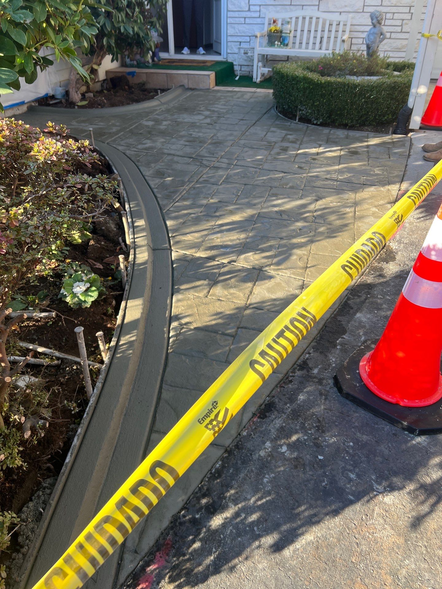 Gisela | Stamped Concrete Walkway  by Jireh Asphalt & Concrete Inc 