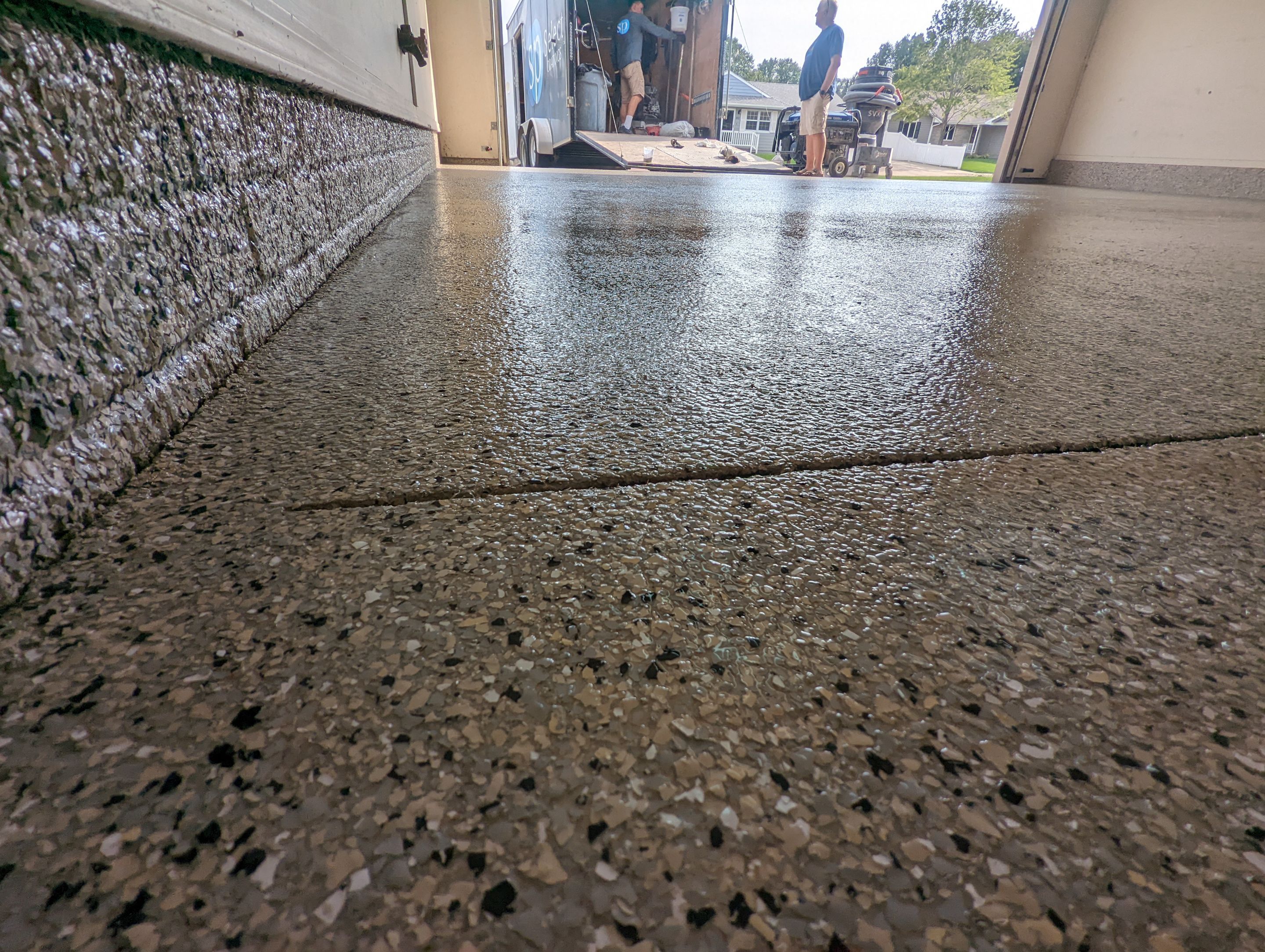 Garage using Mediterranean by Select Painting, Coatings & Garage Cabinets