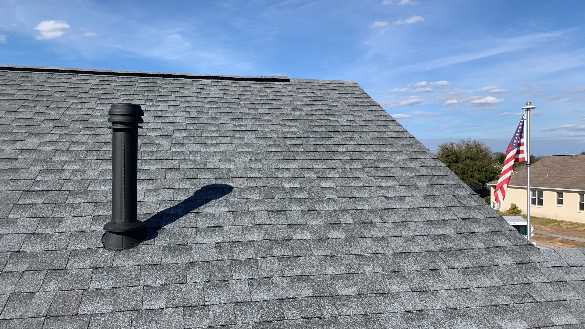 Residential Insurance Roofing Installation using GAF HDZ Shingles by Protek Roofing Heating Air & Solar