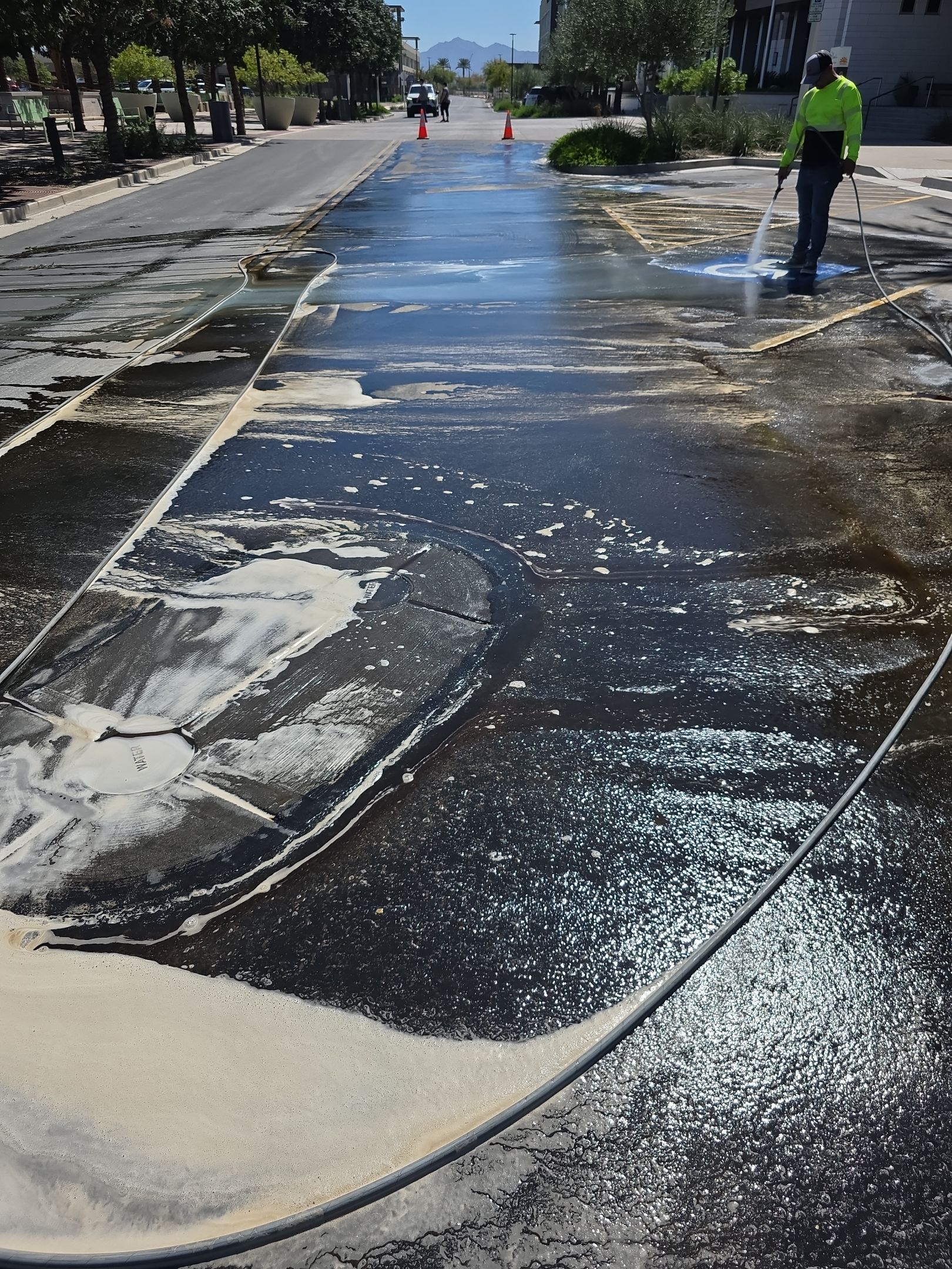 City of Goodyear Asphalt Oil Spill Cleanup & Remediation | Goodyear, AZ 85395 by Patriot Power Washing & Sanitation