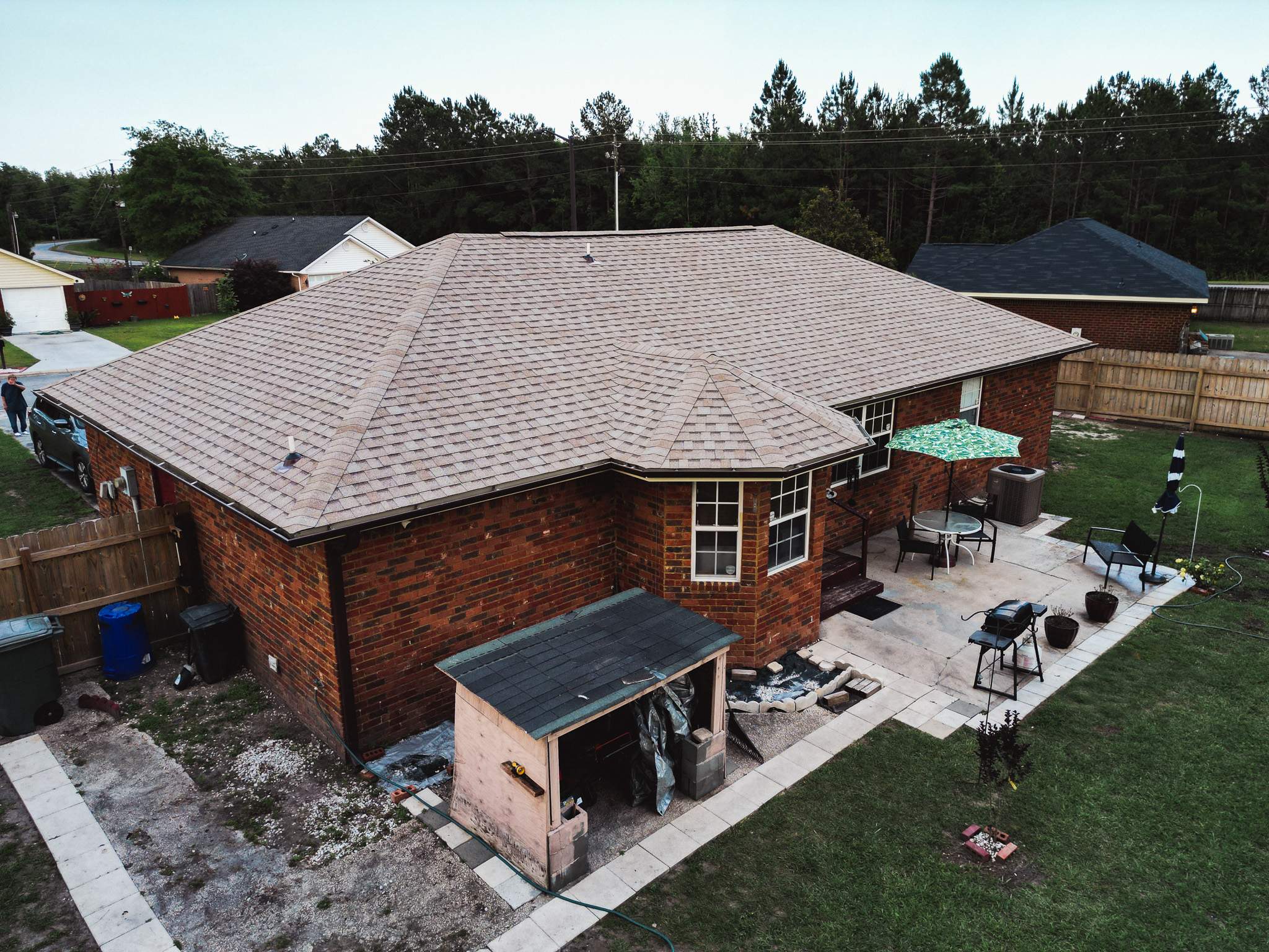 Residential Roofing Installation using Atlas Pinnacle Pristine Tan Mist by Talya Roofing