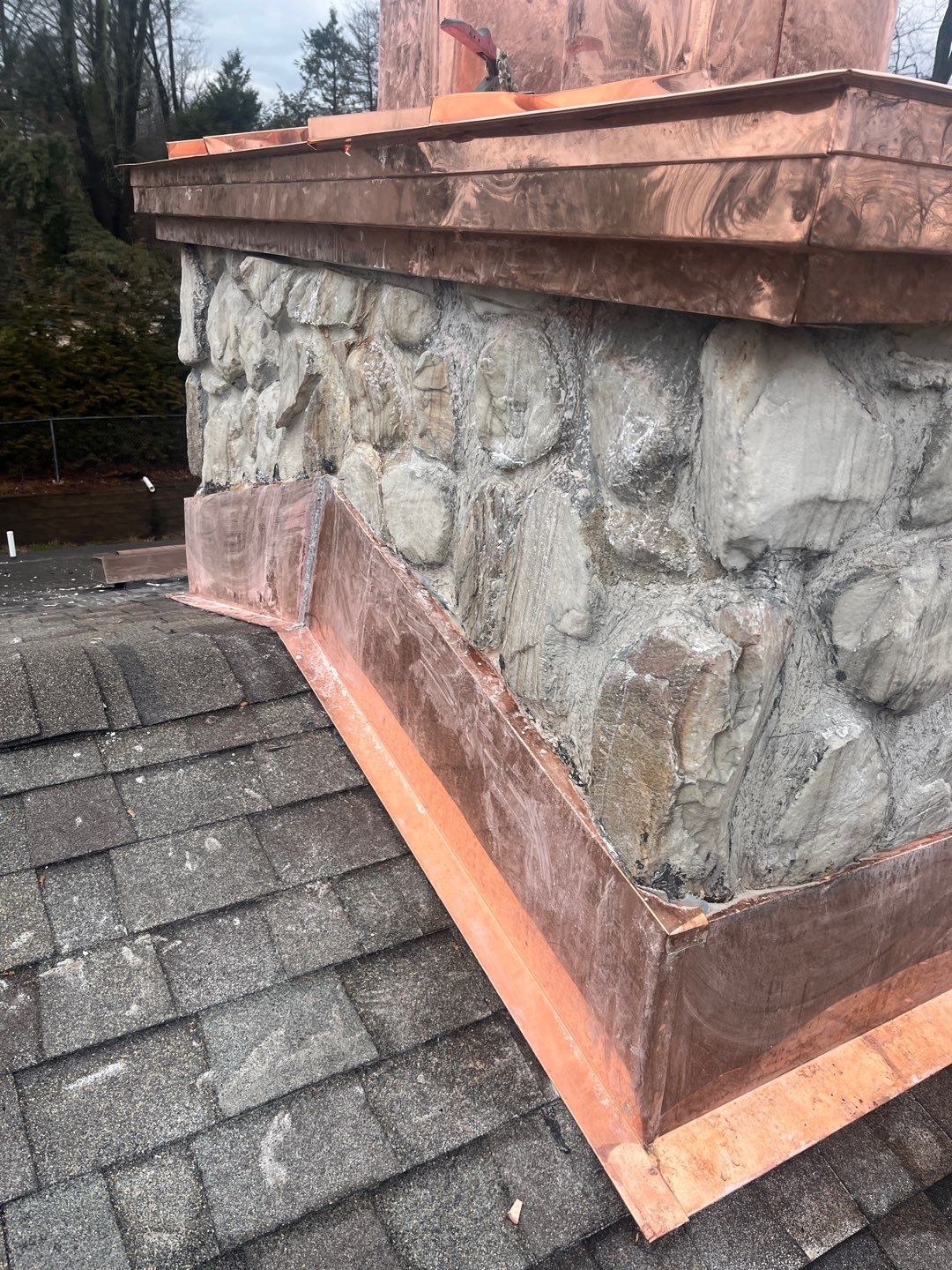 Chimney Repairs using Copper by CMNG LLC