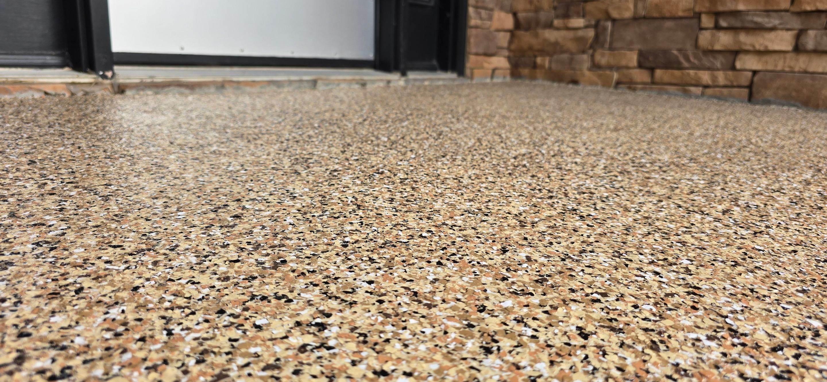 Garage & Front Porch using Domino & Outback by Elite Floor Solutions