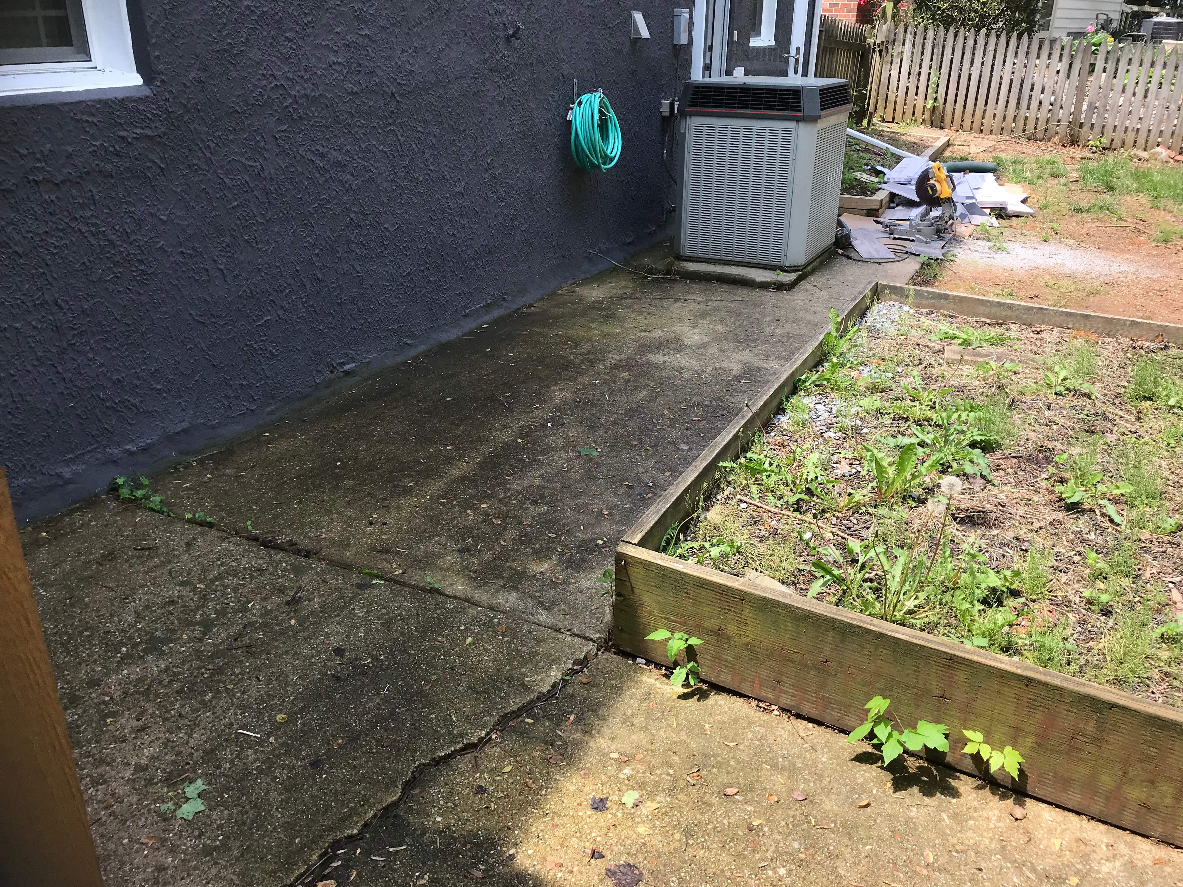 Exterior Repair using Concrete Pad/ walkway by Alpha Design Services