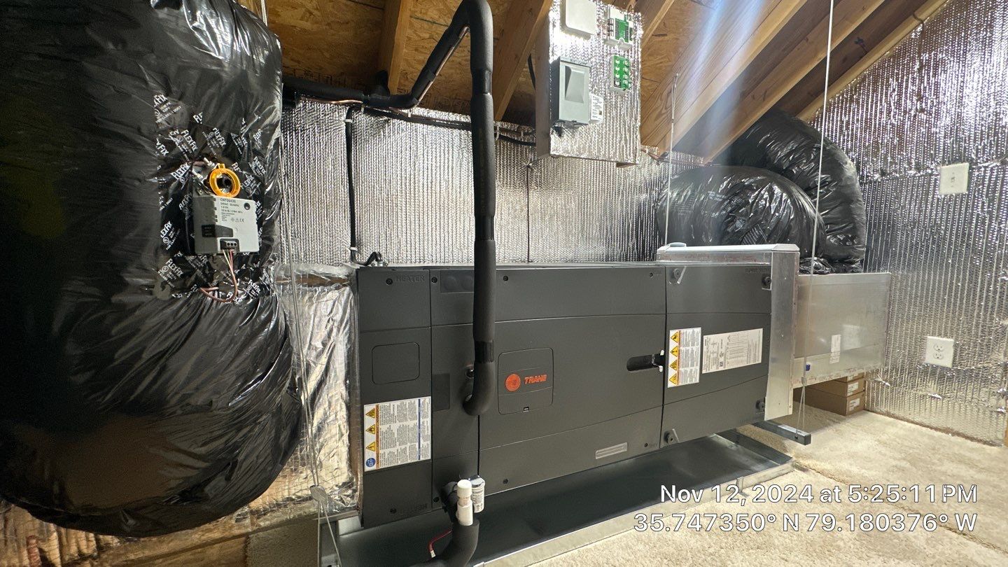 Trane XV20i Split Heat Pump Install  by Nick's Mechanical LLC.