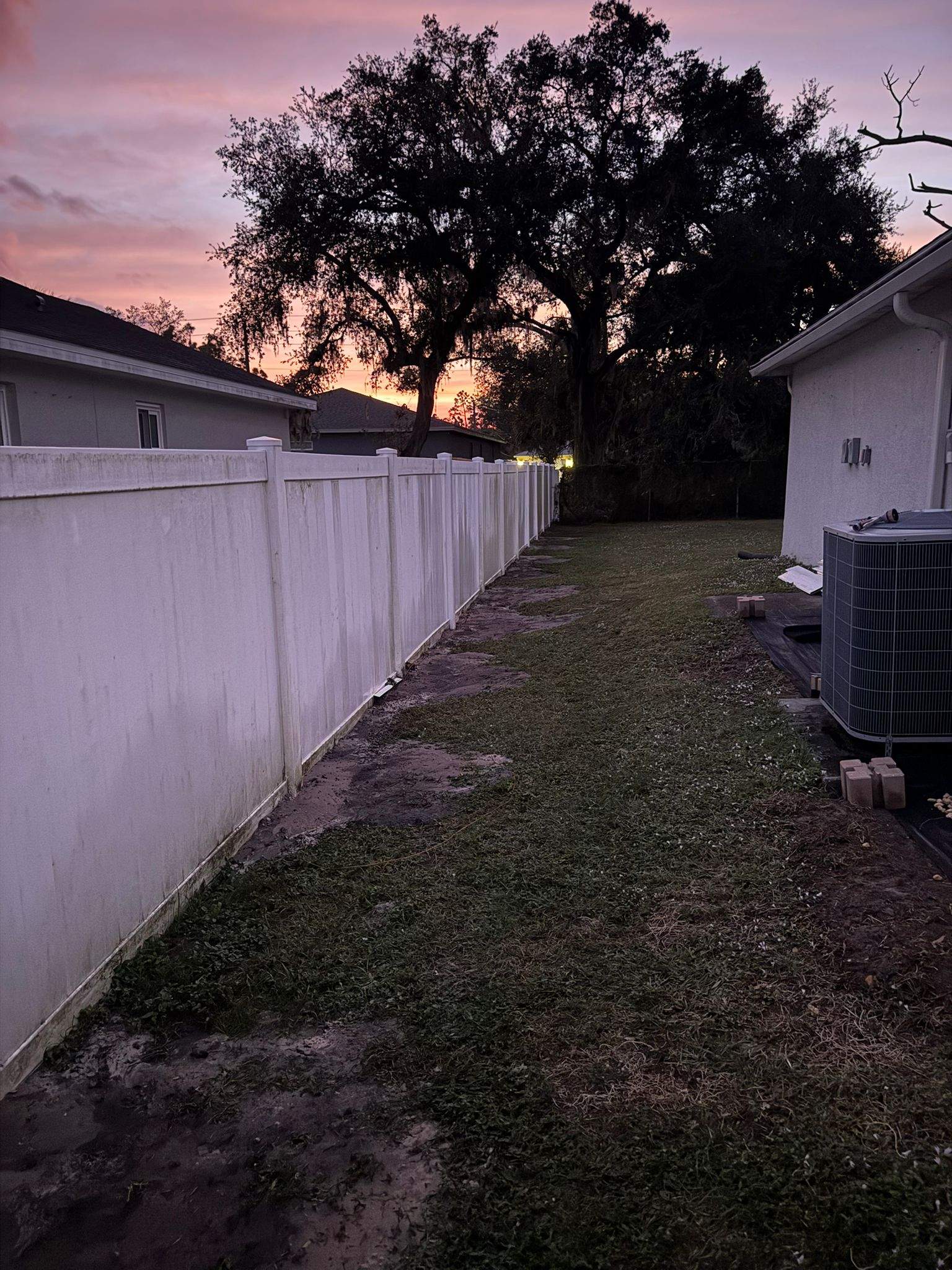 Residential White Vinyl Privacy Fence Repair in North Port by True Fence LLC