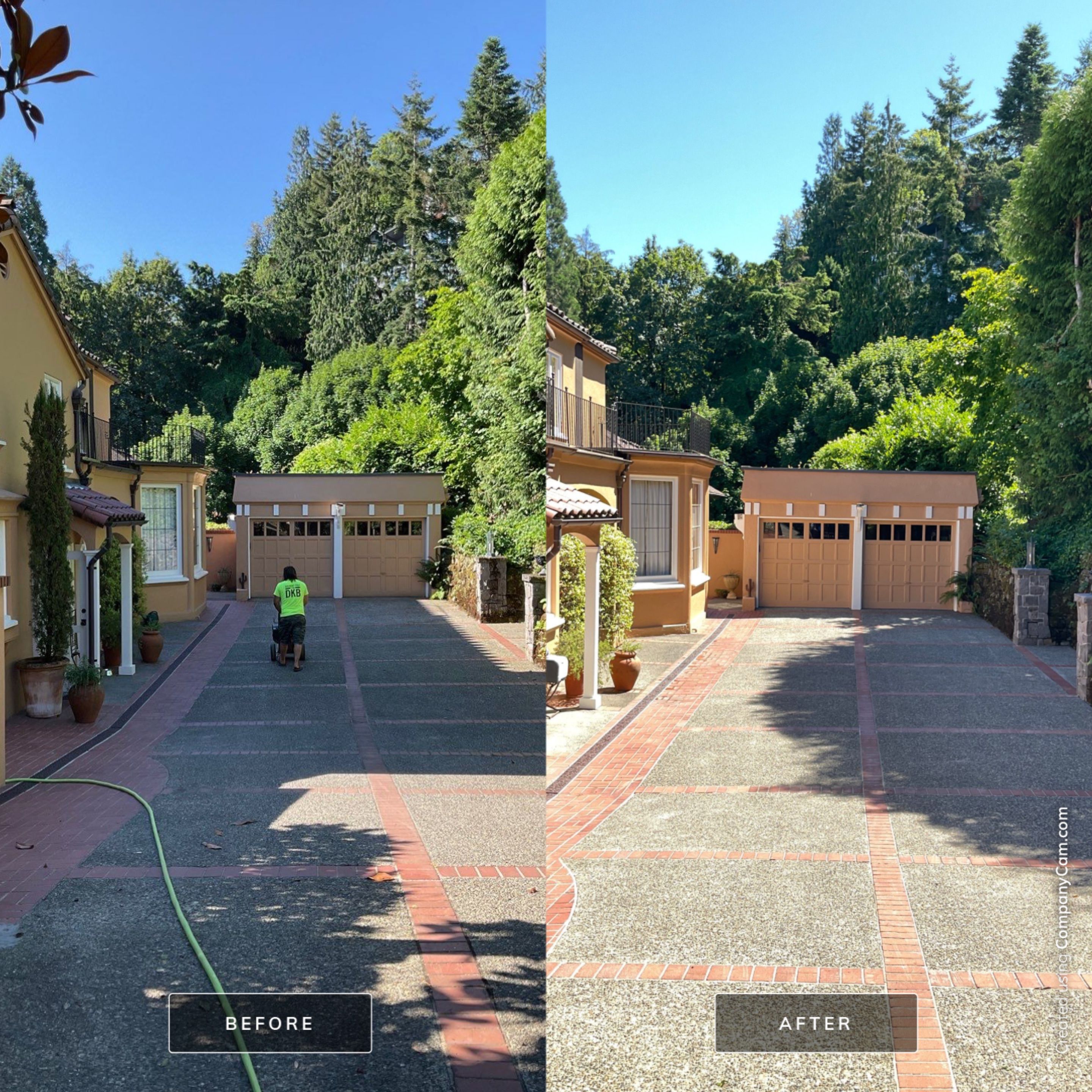 Flat work using Pressure washing no chemicals by Willamette Outdoor Wash LLC