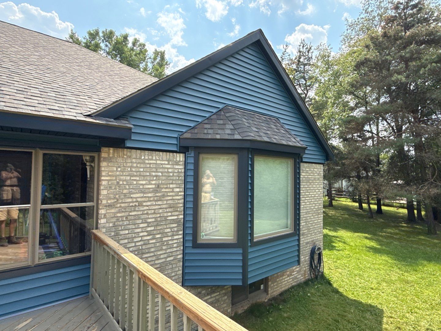 Siding Replacement using Alside Charter Oak D4.5" Laguna Blue by 180 Contractors