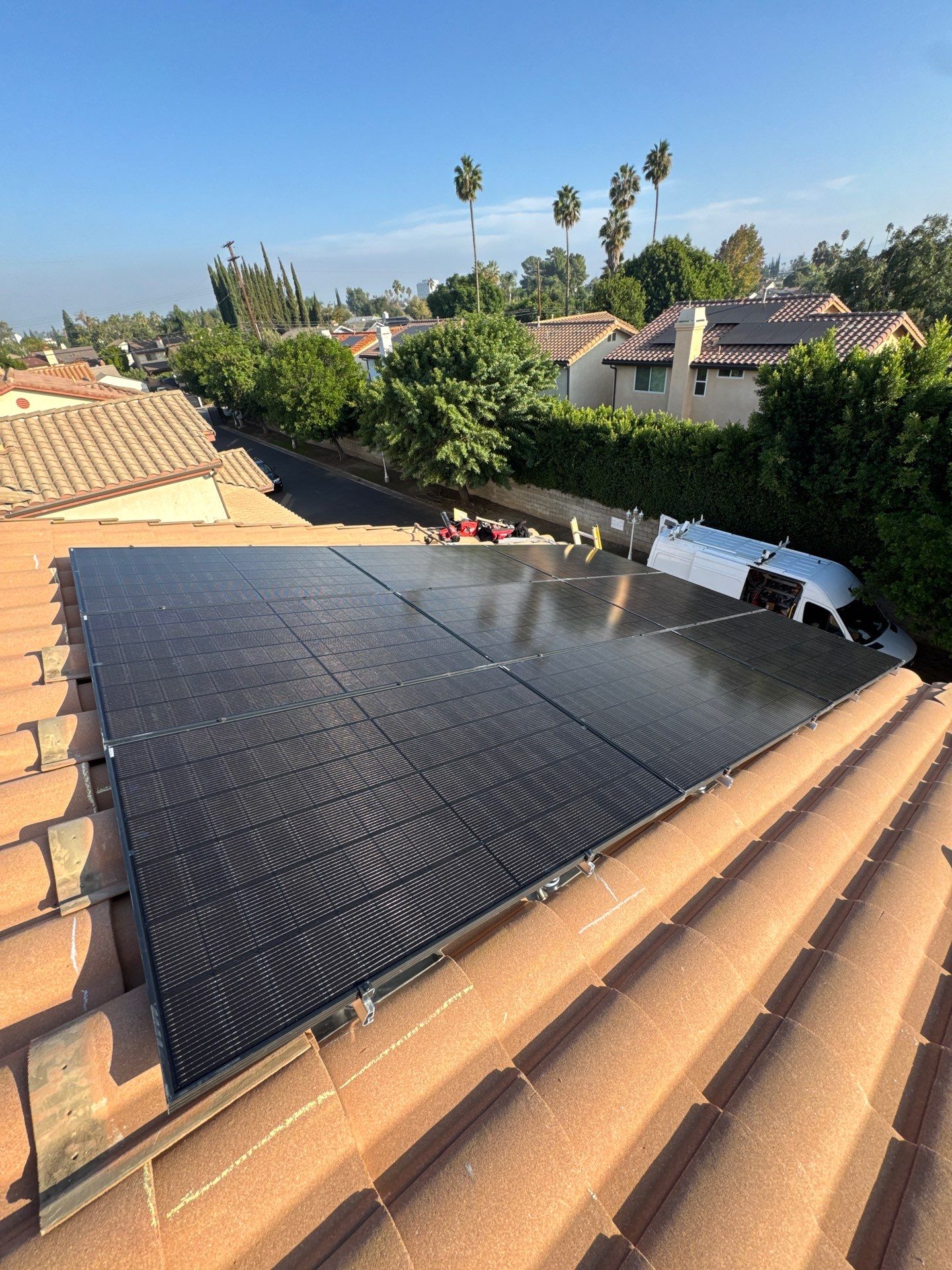 Nine-Panel Solar Power System Installation in Los Angeles by AWS Solar