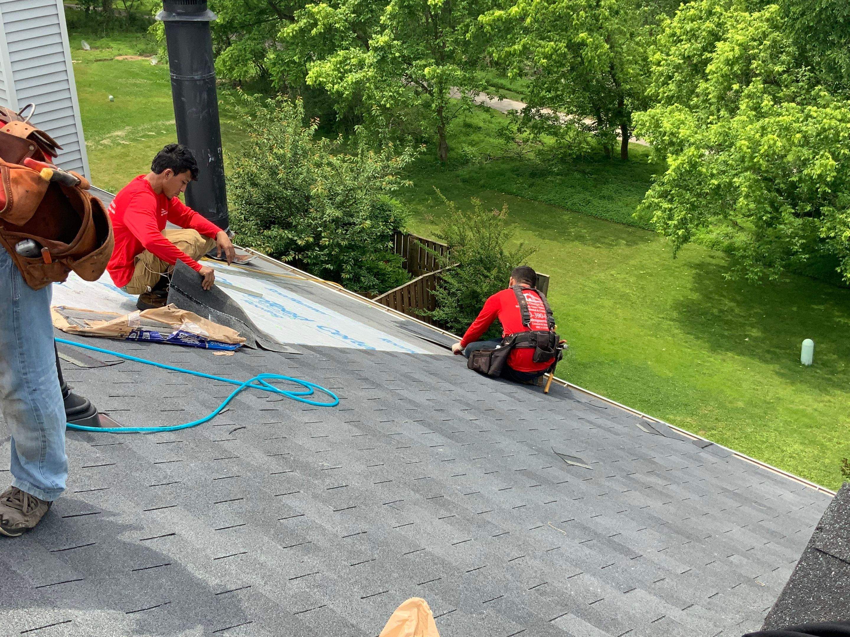 Residential Roofing Installation using XT-25 Color Moire Black by Alpha Design Services