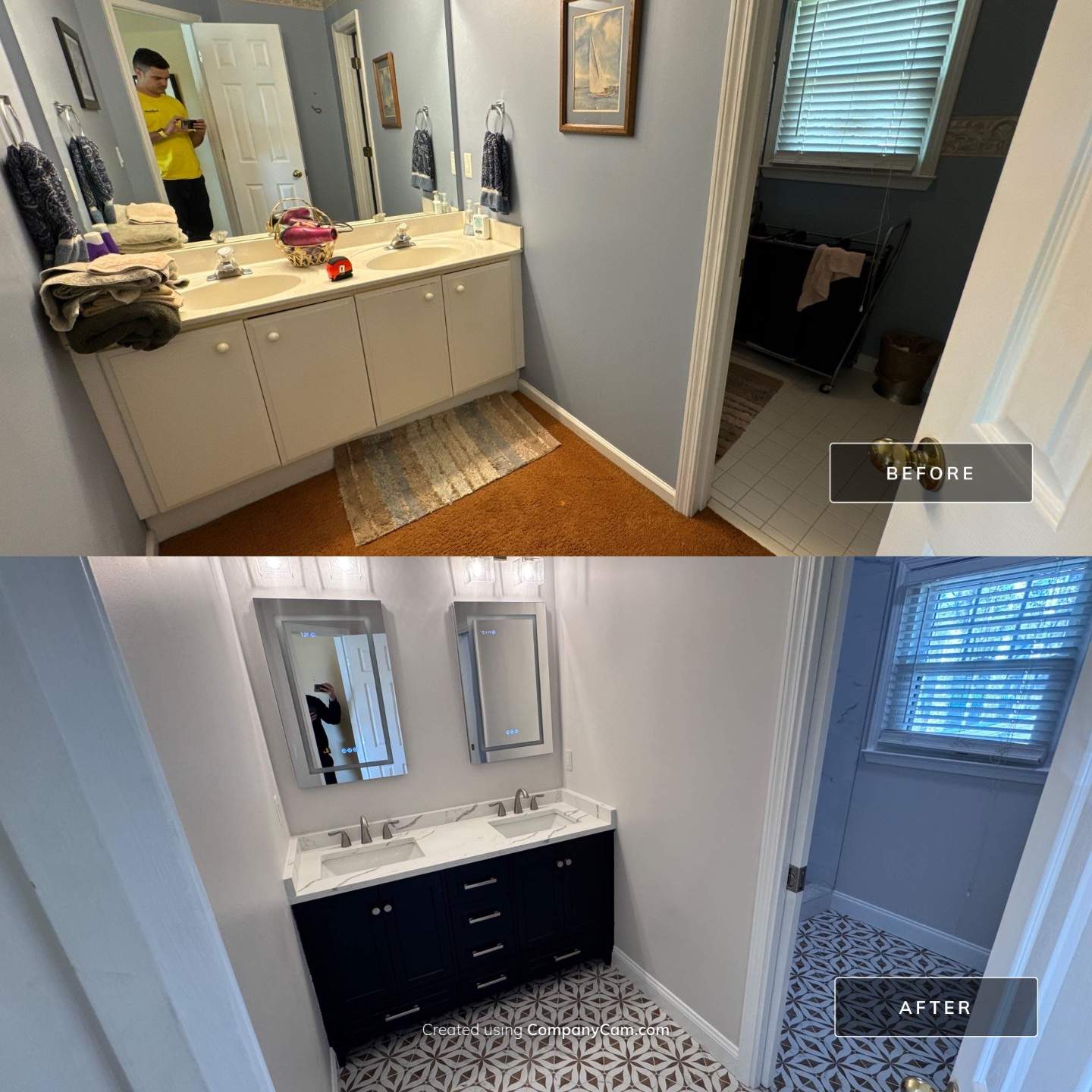 Hall bathroom renovation by Prudencio