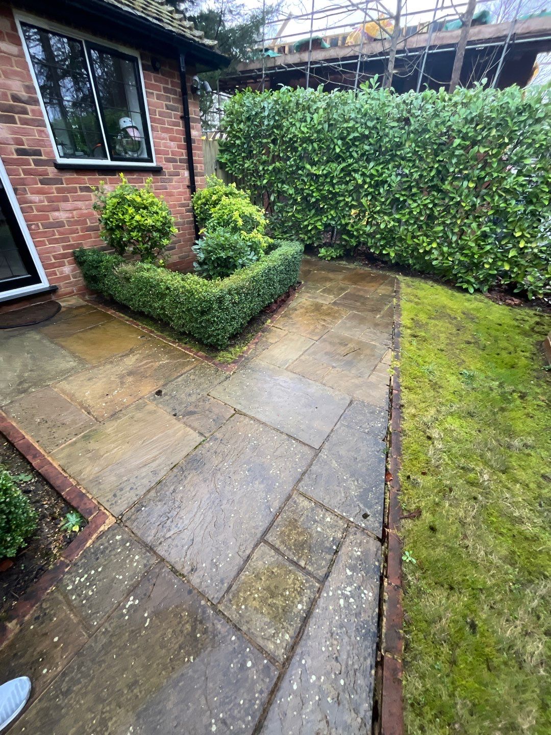 Patio Area Spring Clean using 18inch Whirlaway FSC by Ges Exterior Cleaning ltd