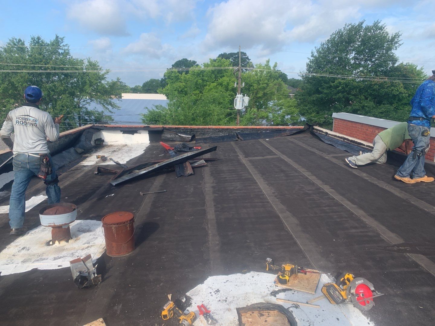Commercial Roofing Installation using 50 mil PVC by Hostetler Roofing