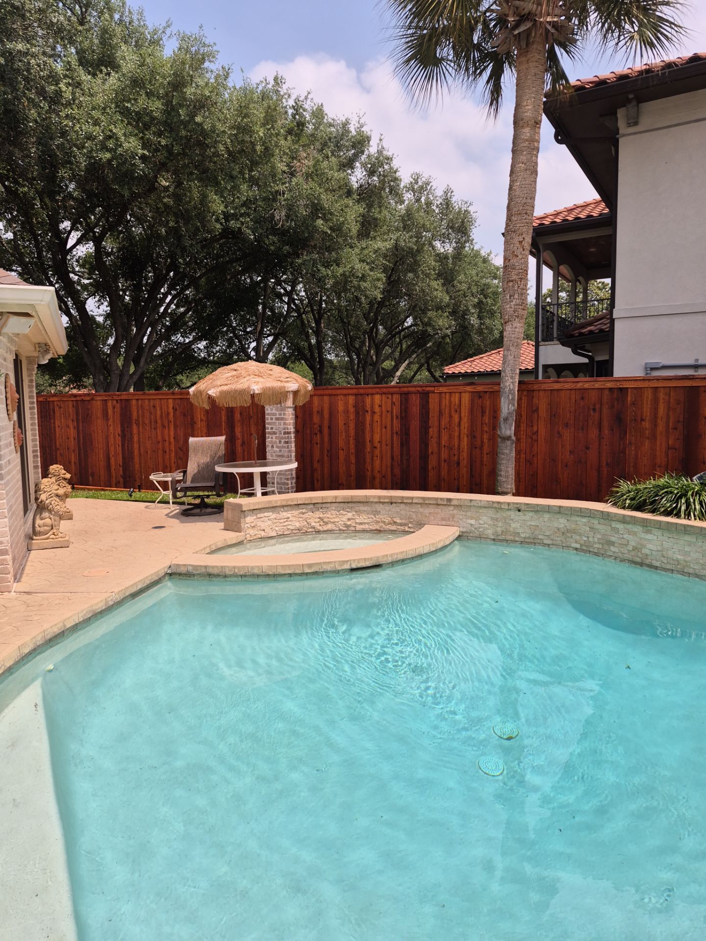 Western Red Cedar Privacy Fence with Dual-Stain Finish by Tim's Fences